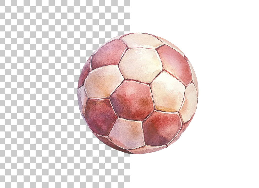 Red Soccer Ball Clipart Bundle