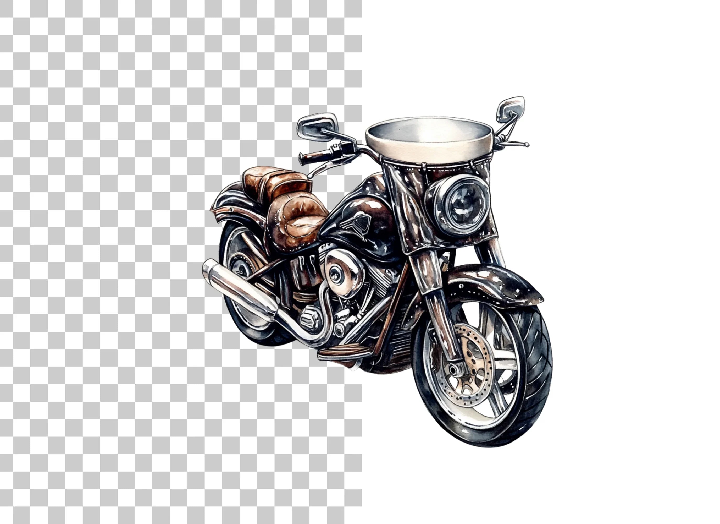 Vintage Motorcycle Clipart Bundle
