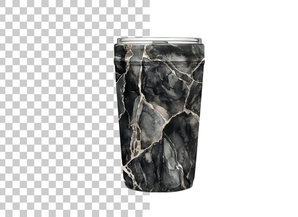Black and Gold Marble Tumbler Clipart Bundle