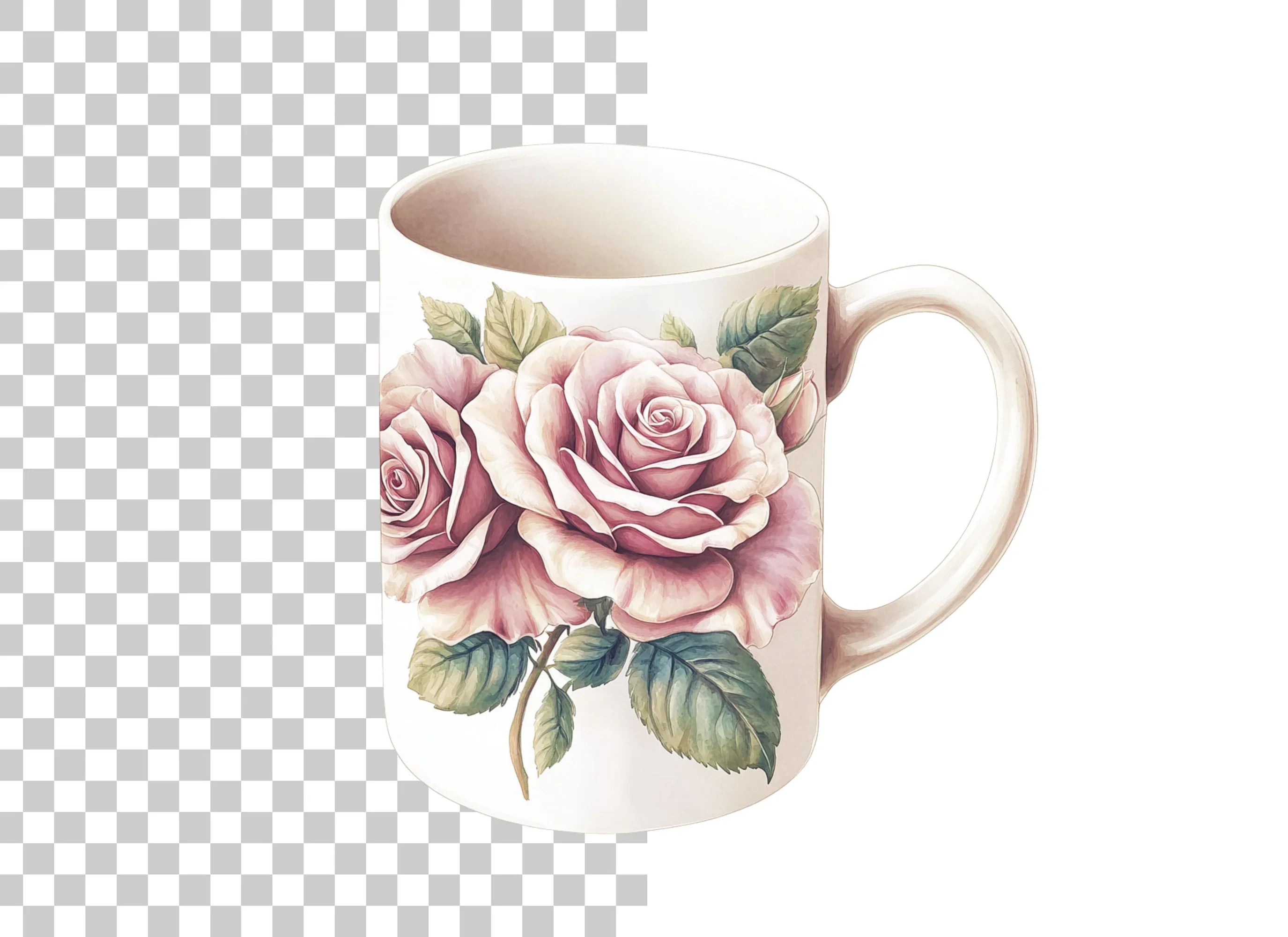 Romantic Rose Bouquet Clipart Bundle