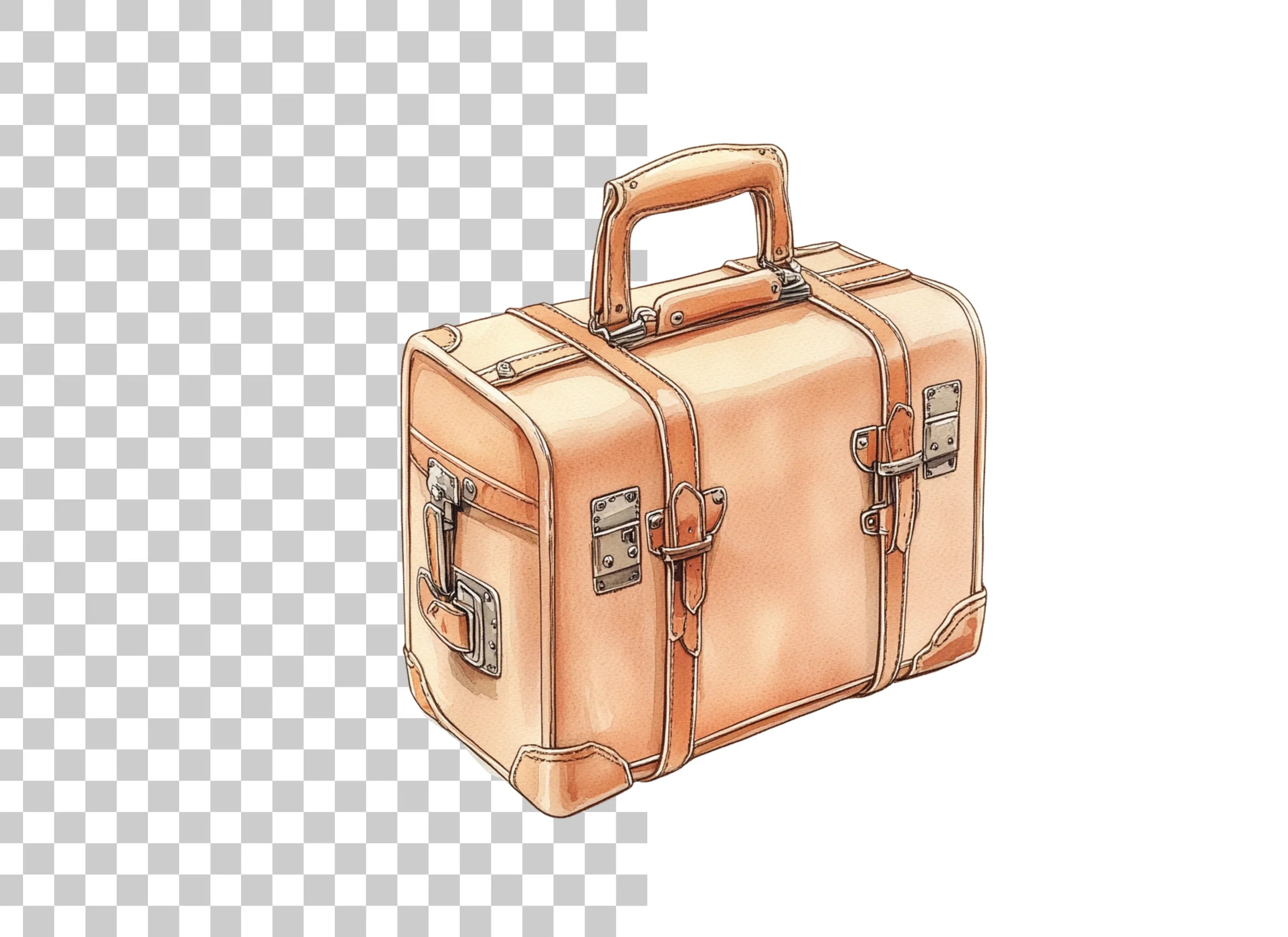 Vintage Suitcase Clipart Bundle