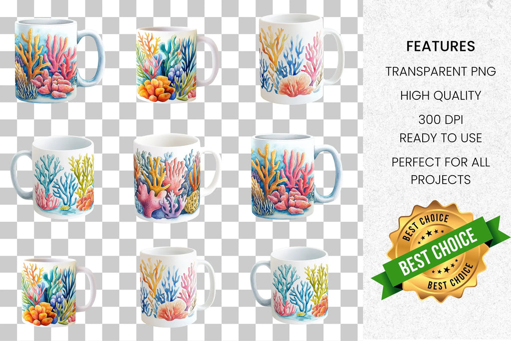 Coral Reef Ocean Clipart Bundle