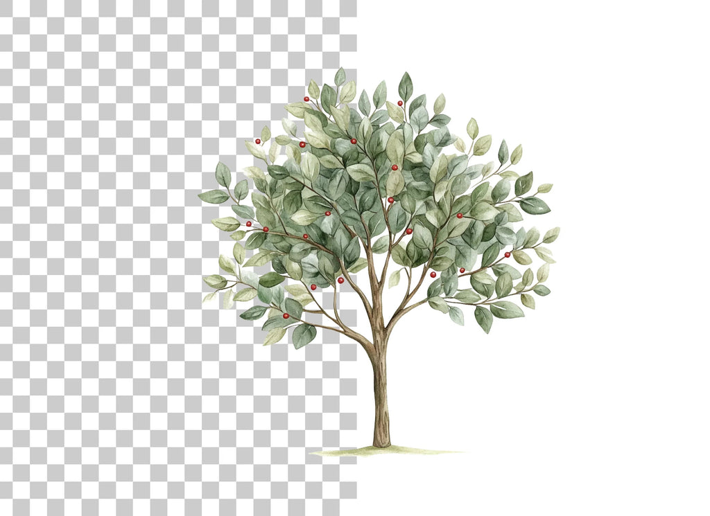 Berry Trees Clipart Bundle