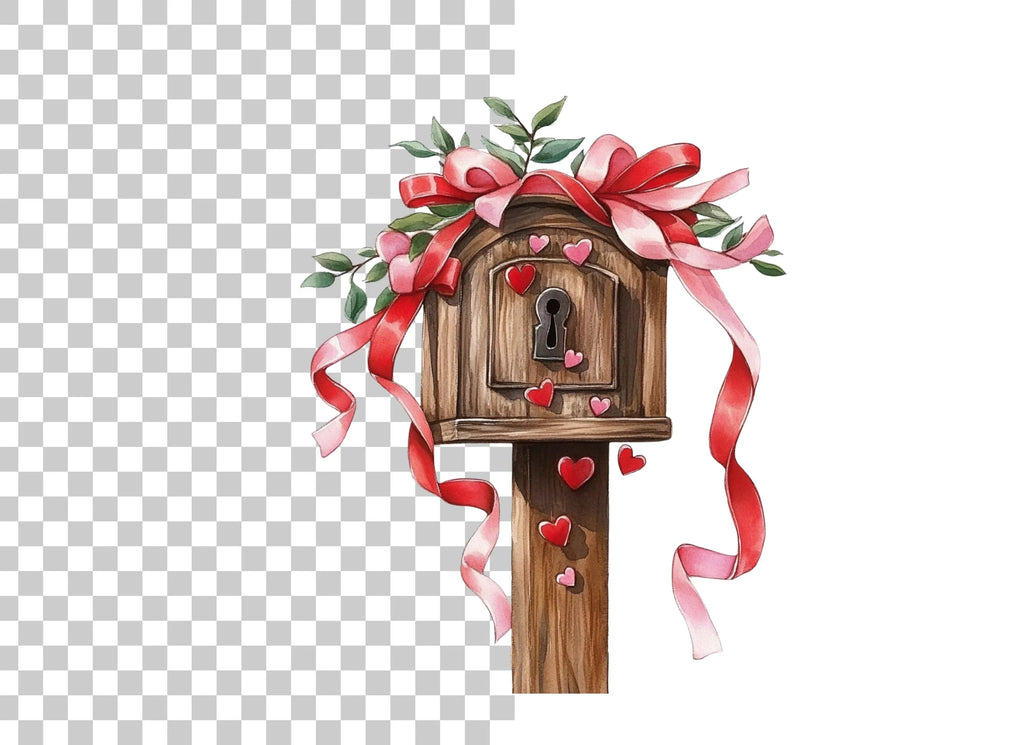 Valentine's Day Mailbox Clipart Bundle