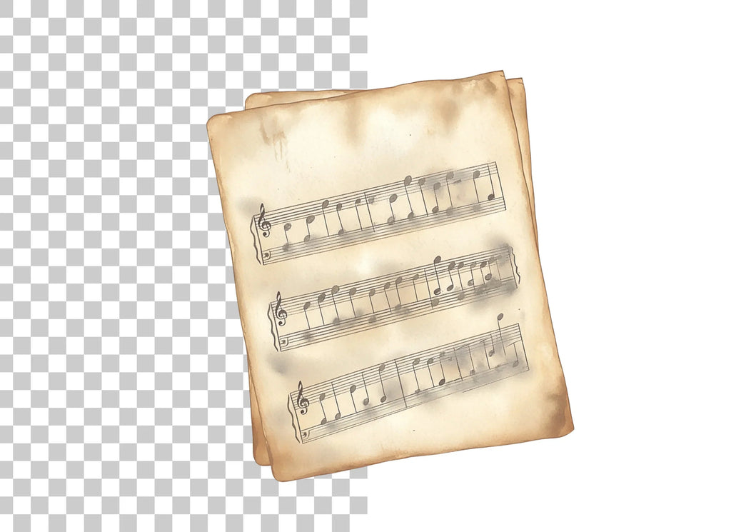 Vintage Sheet Music Clipart Bundle