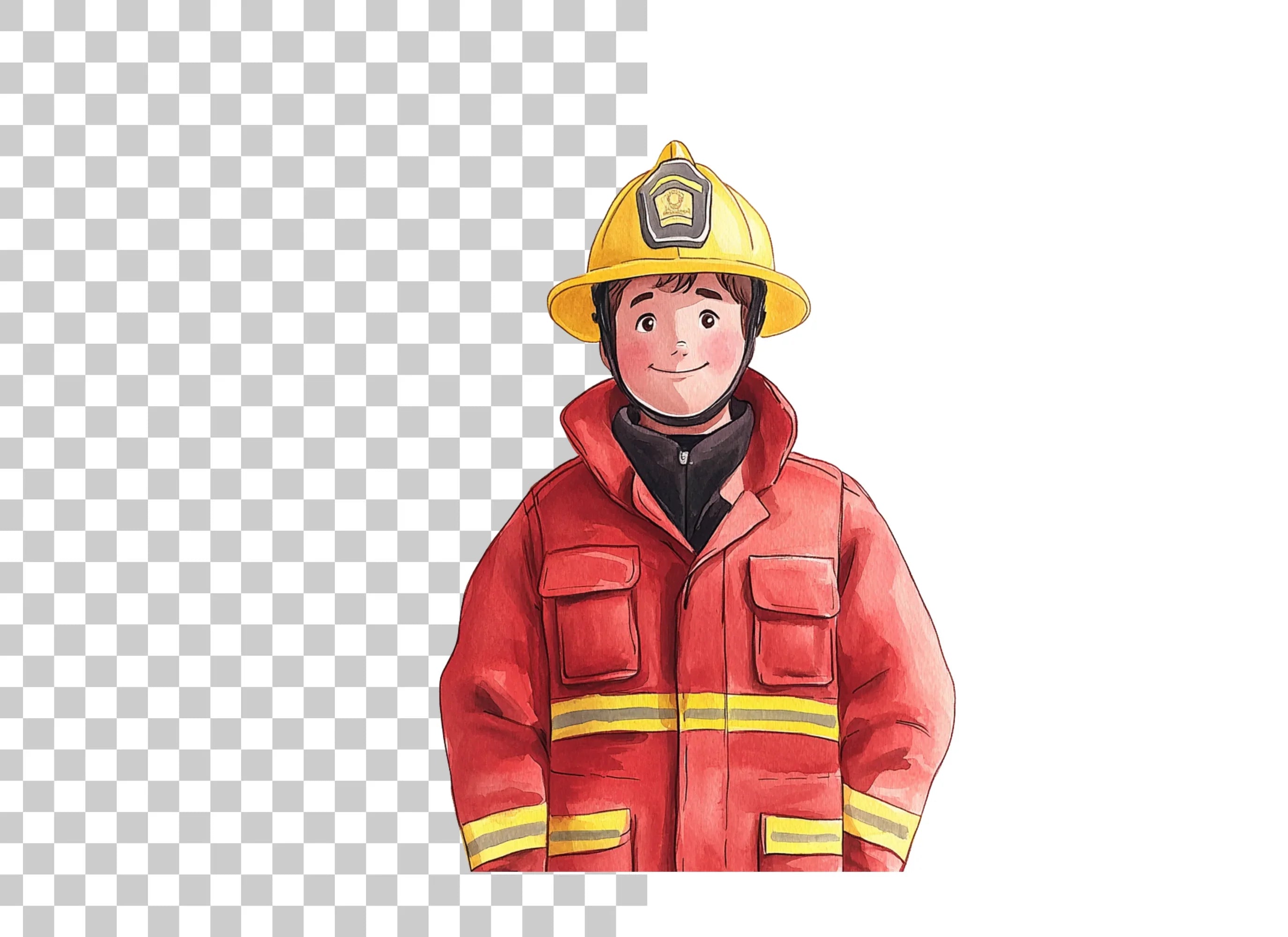 Cute Firefighters Clipart Bundle