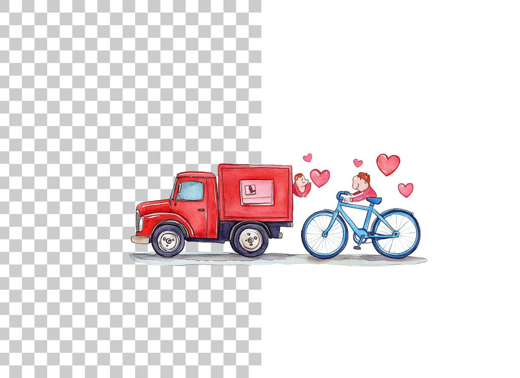 Love Delivery Vehicles Clipart Bundle
