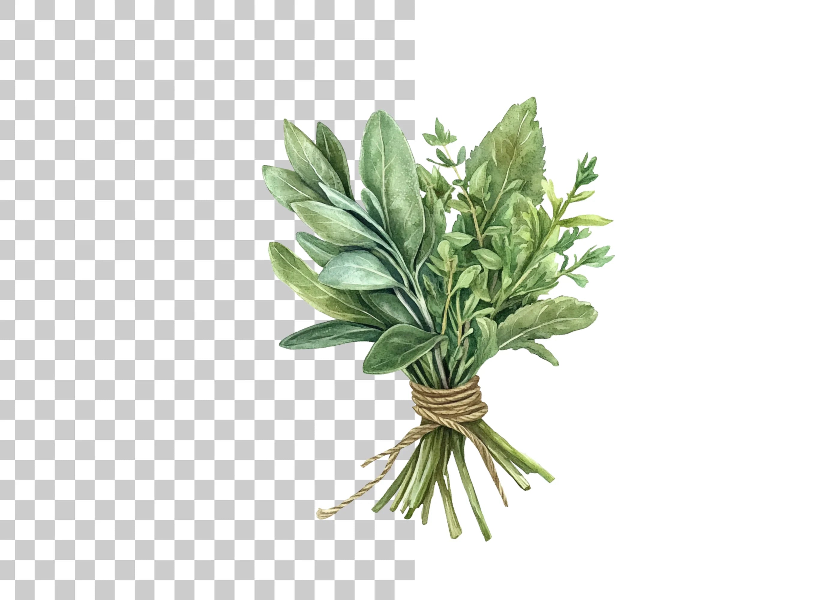 Herb Bouquets Clipart Bundle