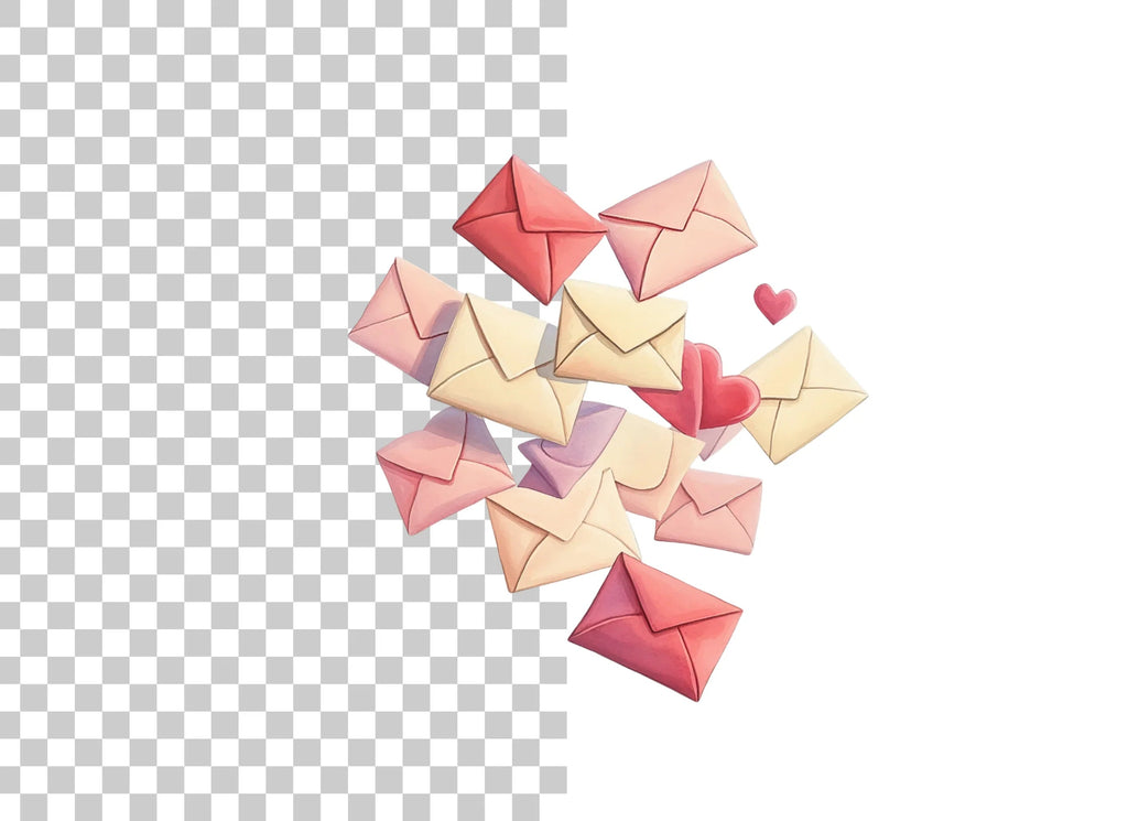 Romantic Love Letters Clipart Bundle