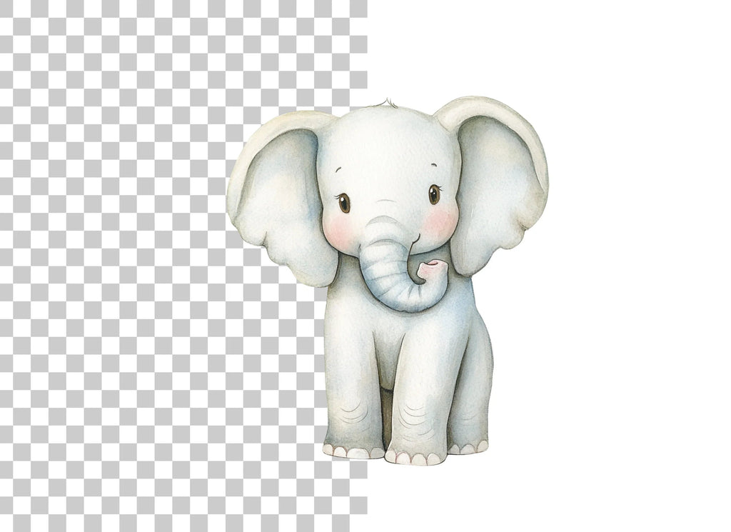 Cute Baby Elephant Clipart Bundle