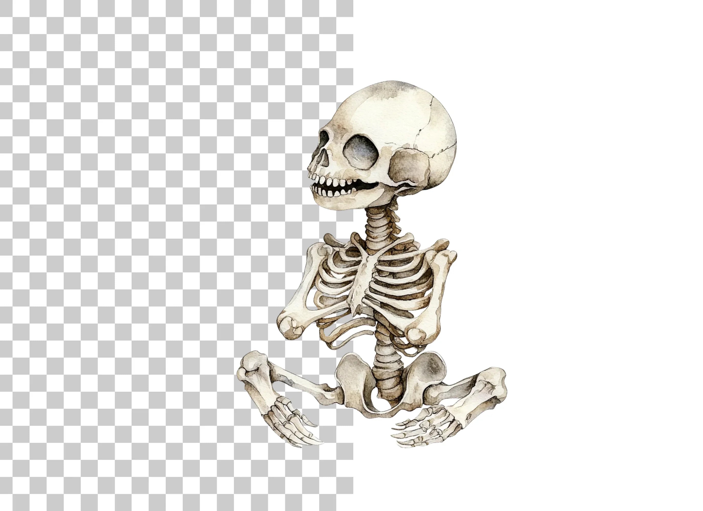 Baby Skeleton Clipart Bundle