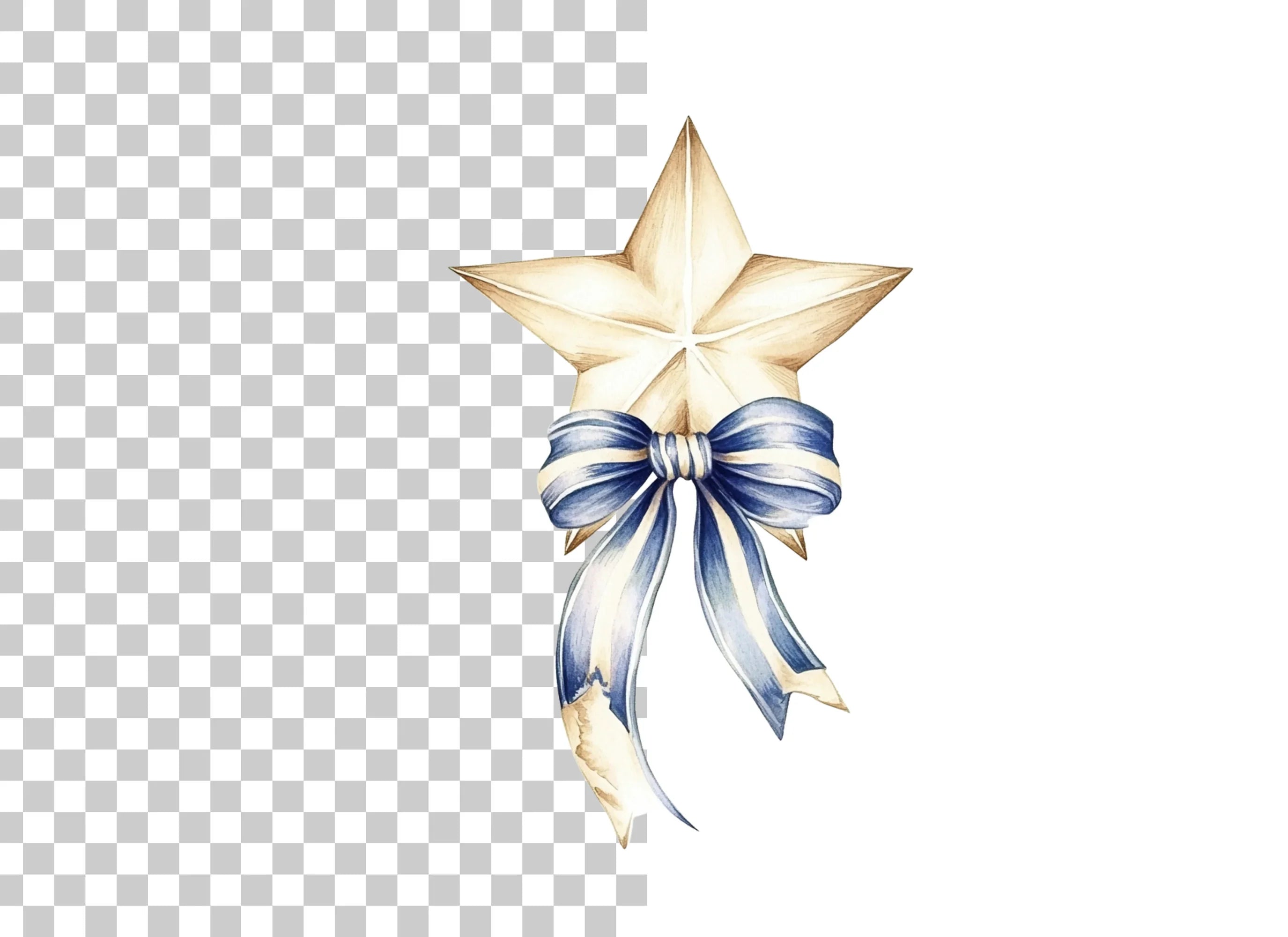 Patriotic Star Bow Clipart Bundle