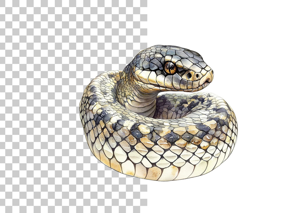 Realistic Snake Illustration Clipart Bundle
