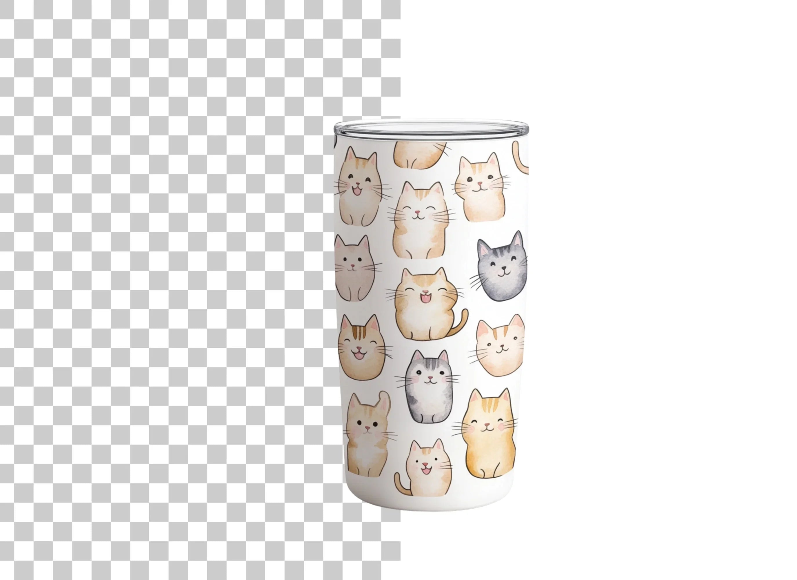 Cute Cat Faces Clipart Bundle