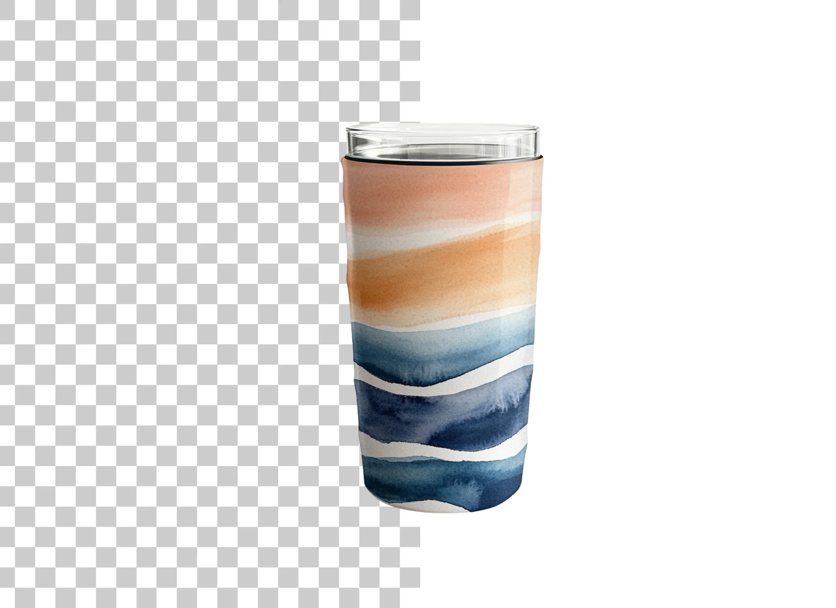 Abstract Waves Tumbler Clipart Bundle