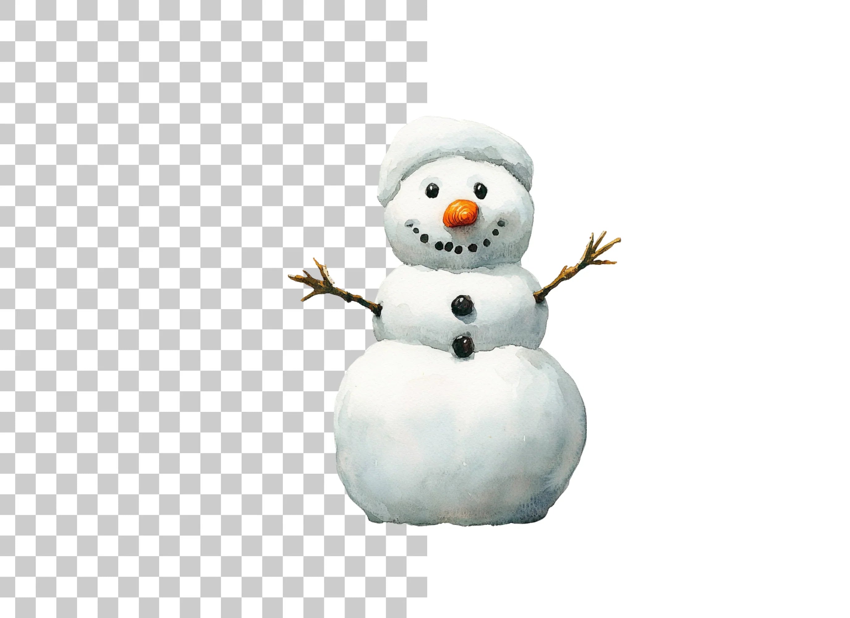 Cute Snowman Clipart Bundle