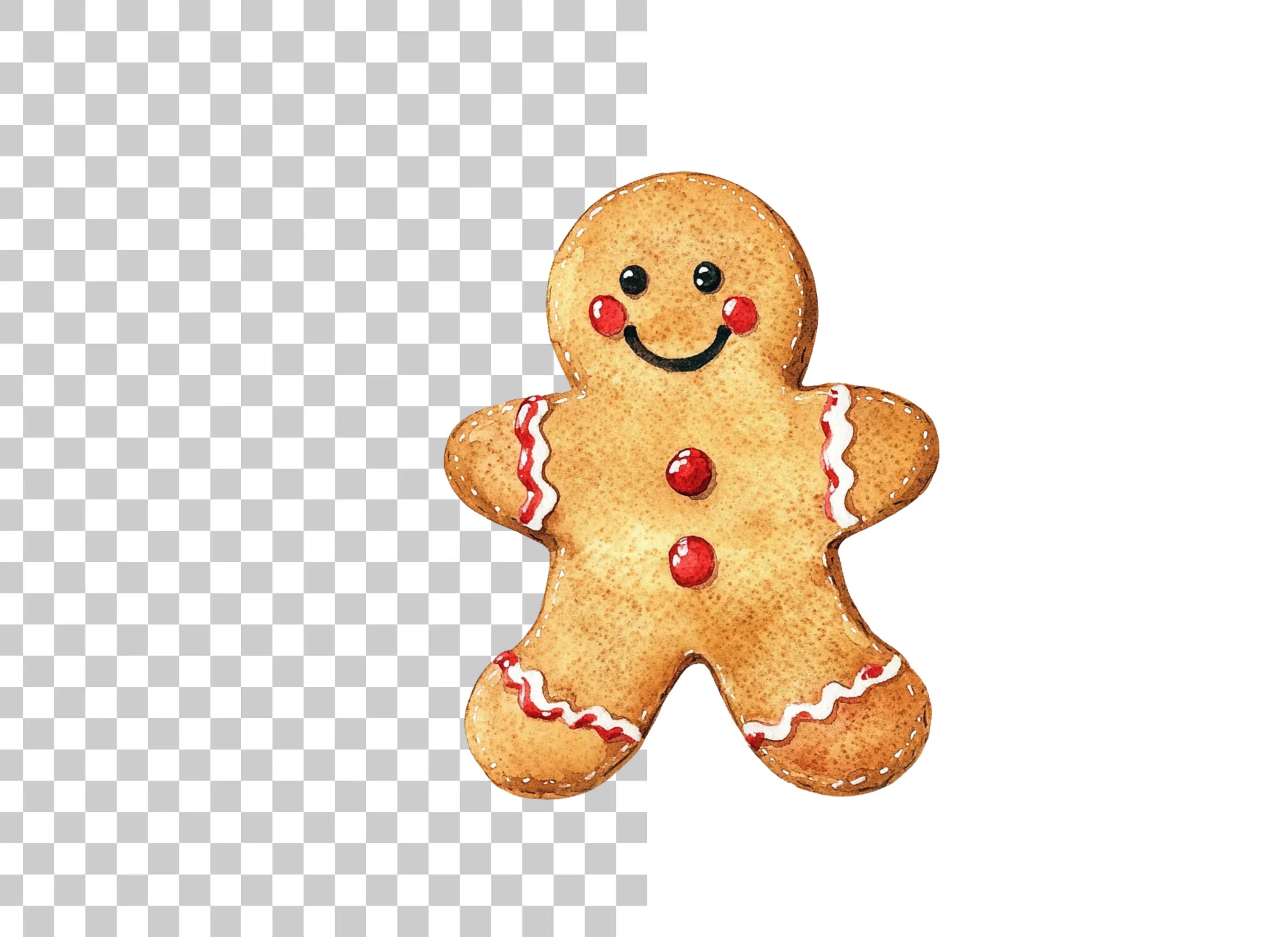 Happy Gingerbread Man Clipart Bundle