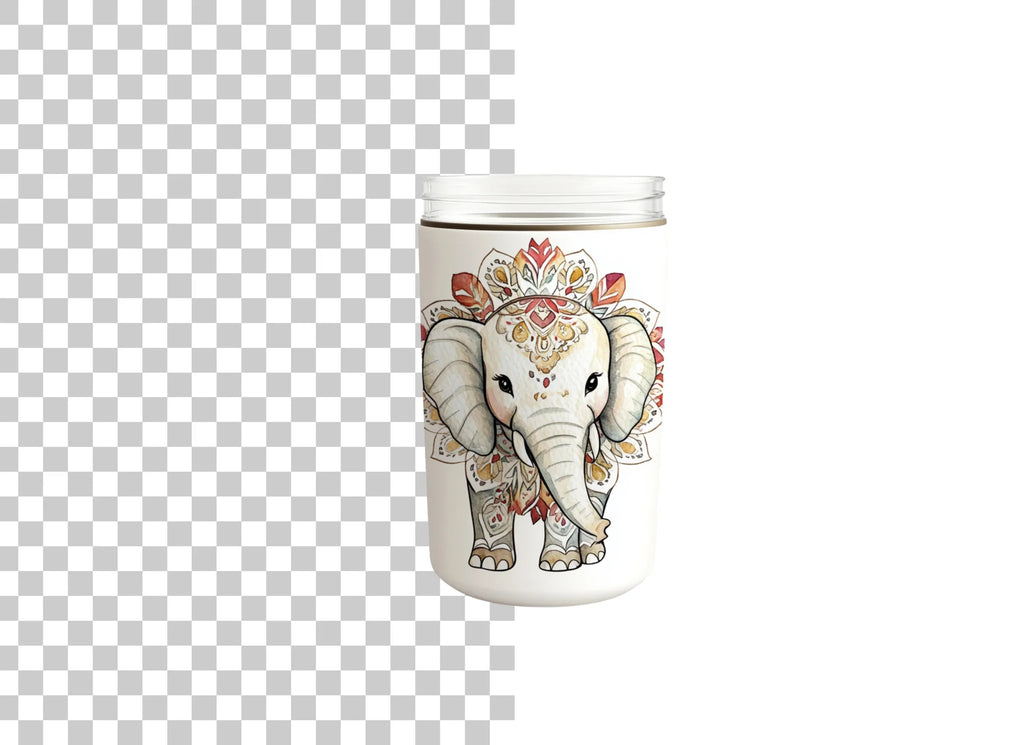 Boho Elephant Mandala Clipart Bundle