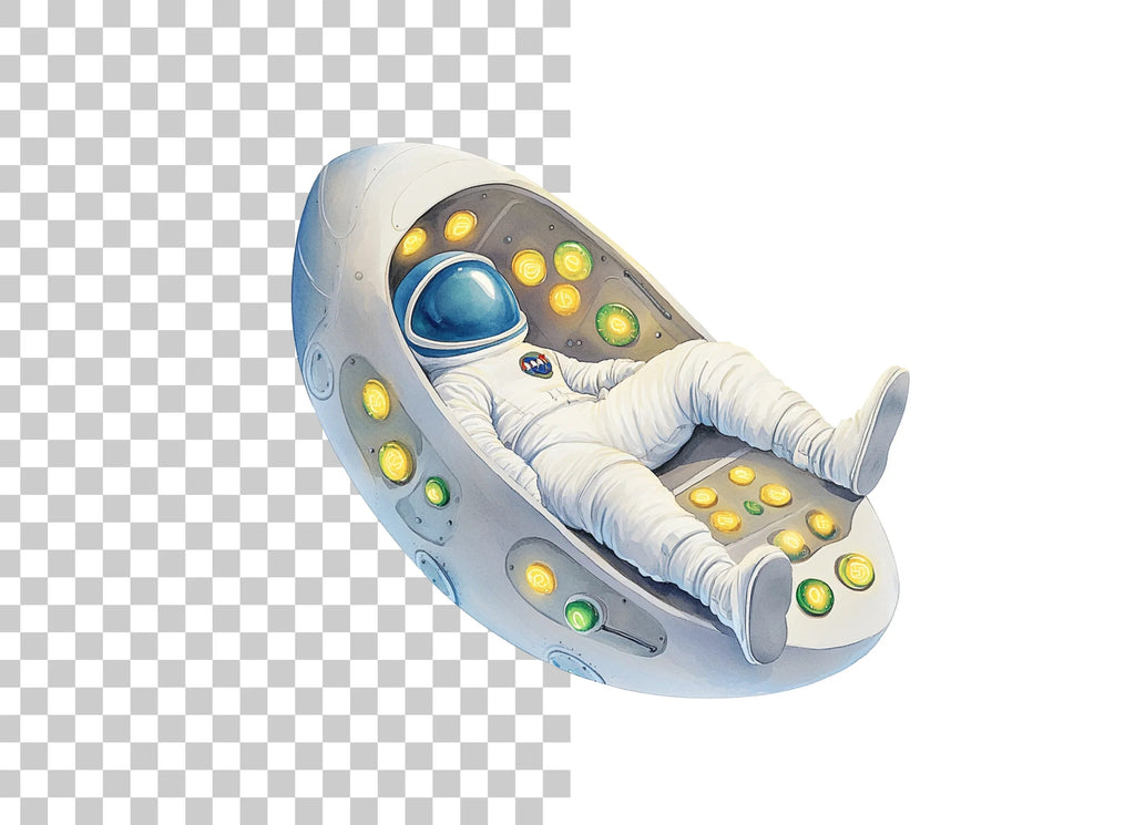 Astronaut in Capsule Clipart Bundle