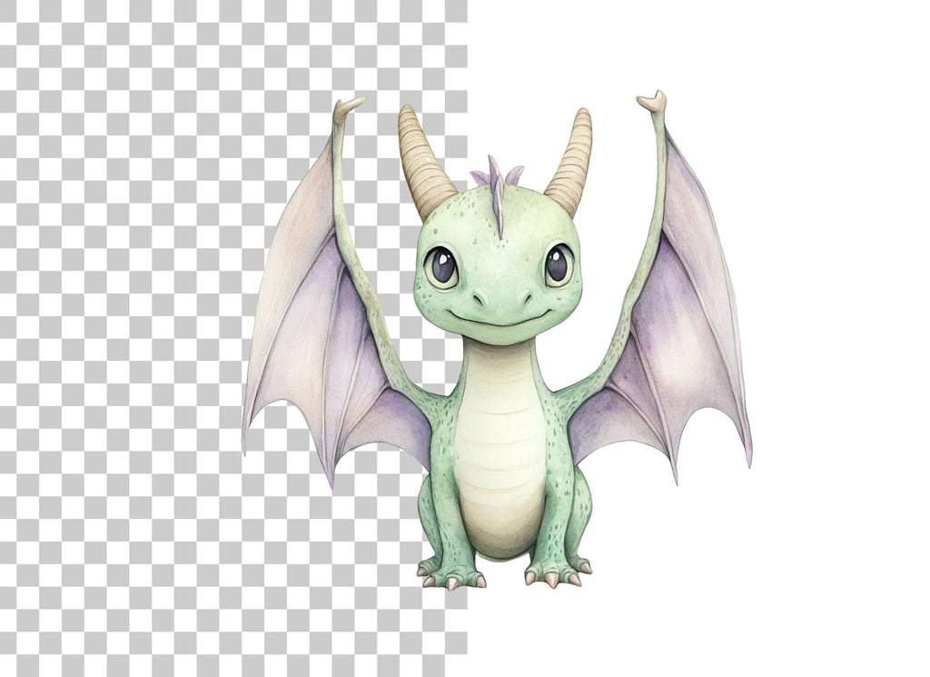 Cute Baby Dragon Clipart Bundle