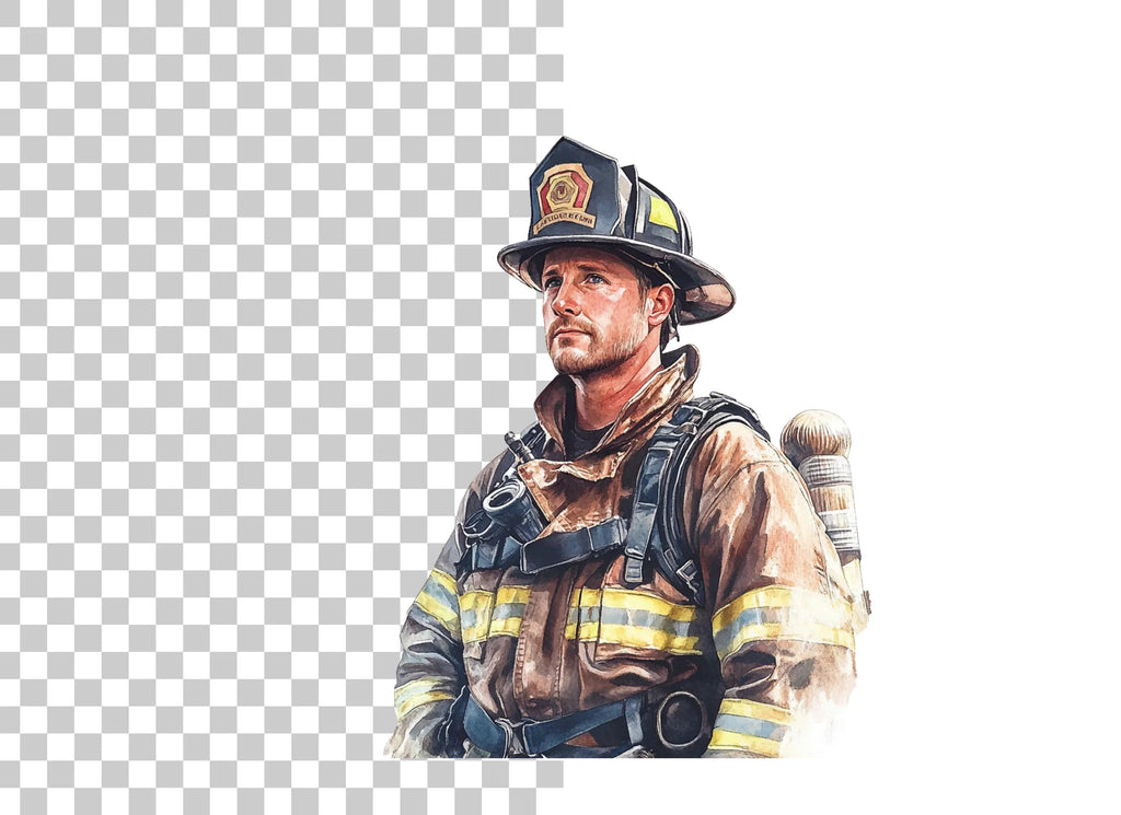 Diverse Firefighter Clipart Bundle