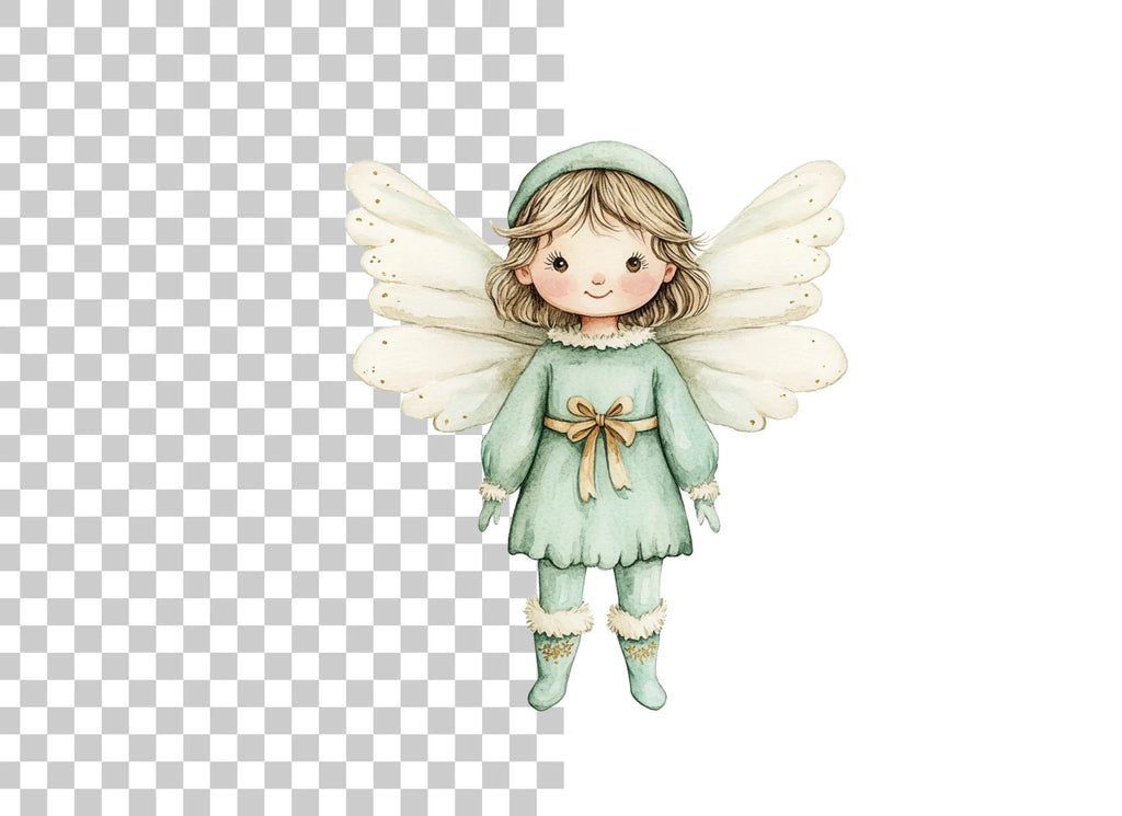 Cute Winter Fairy Clipart Bundle