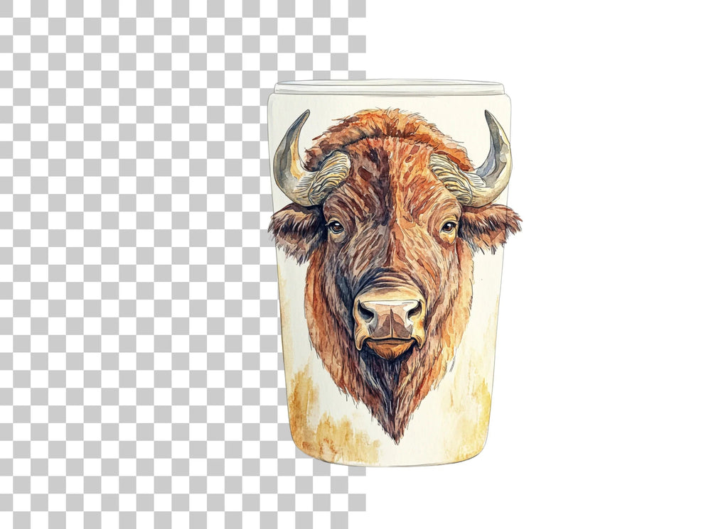 Bison Head Clipart Bundle