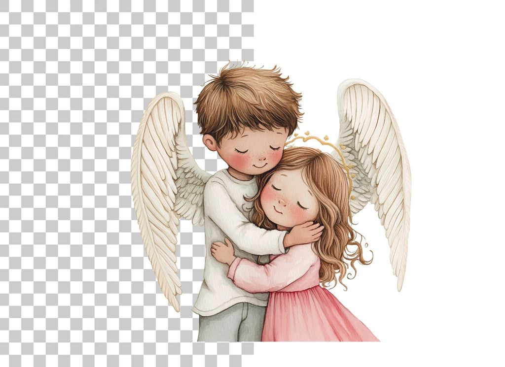 Sweet Angel Hugs Clipart Bundle