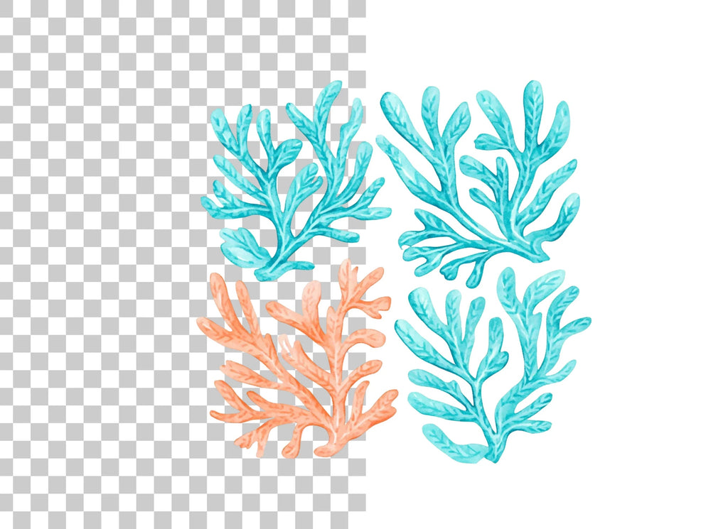 Coral Branches Clipart Bundle