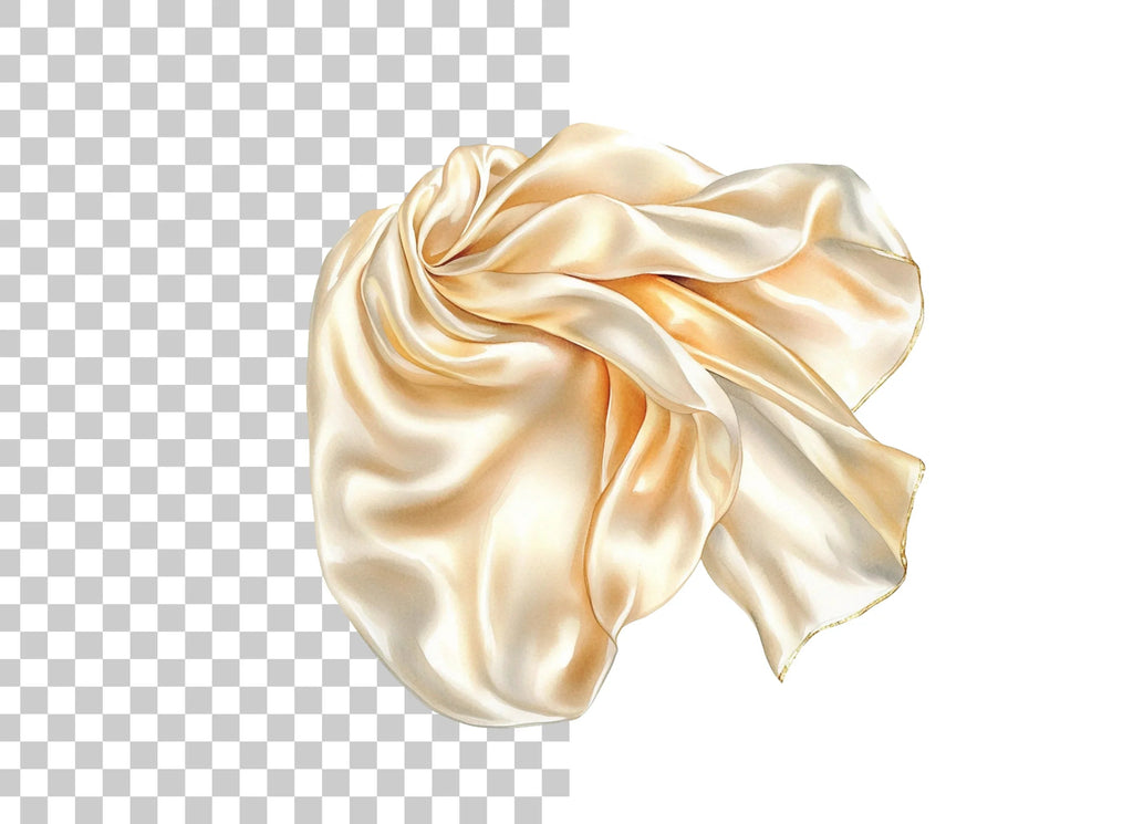 Elegant Flowing Silk Fabric Clipart Bundle