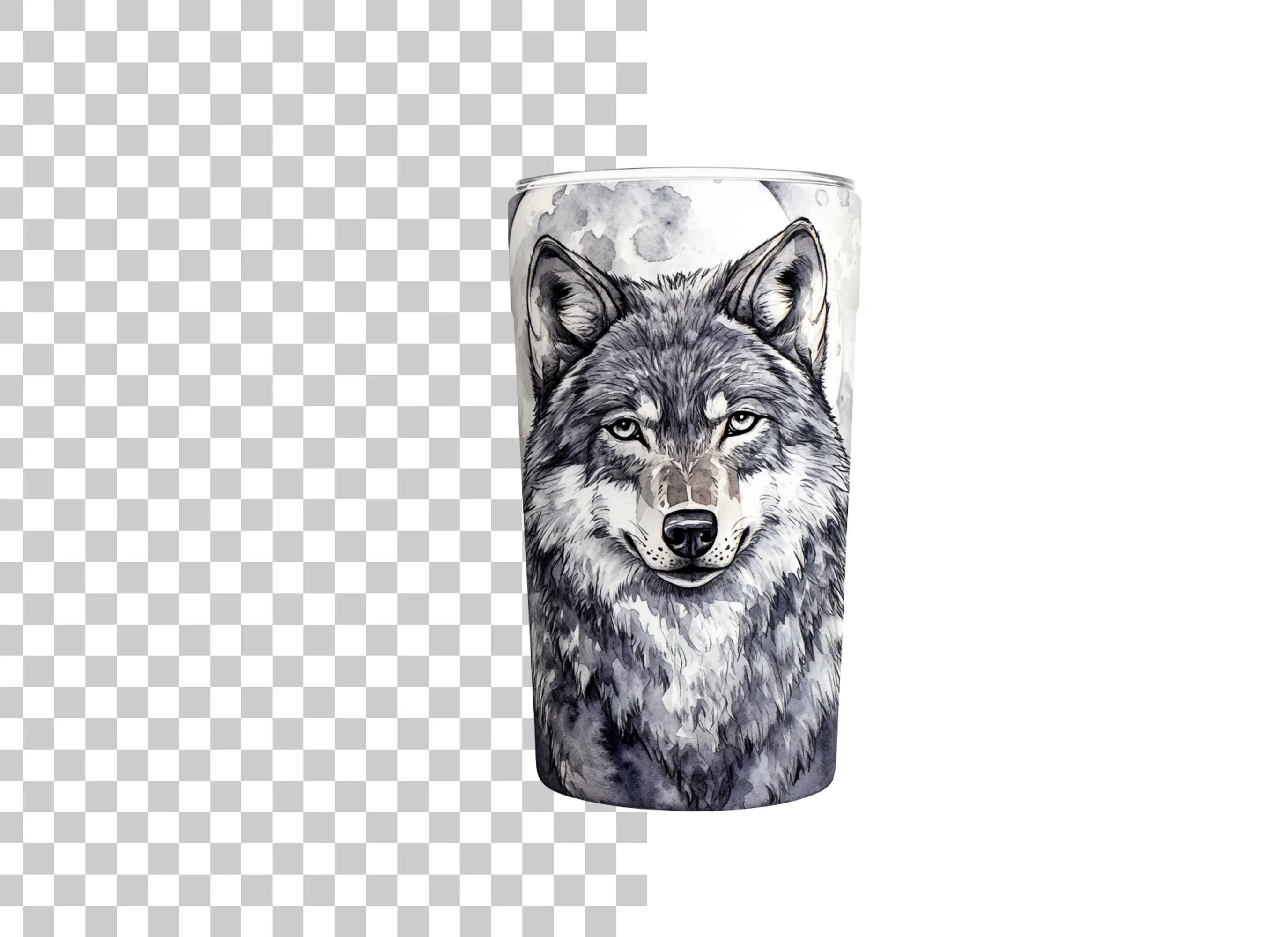 Wolf Tumbler Clipart Bundle