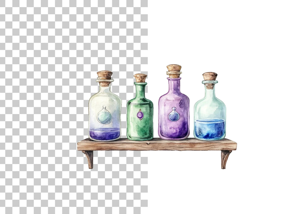 Potion Bottles Clipart Bundle