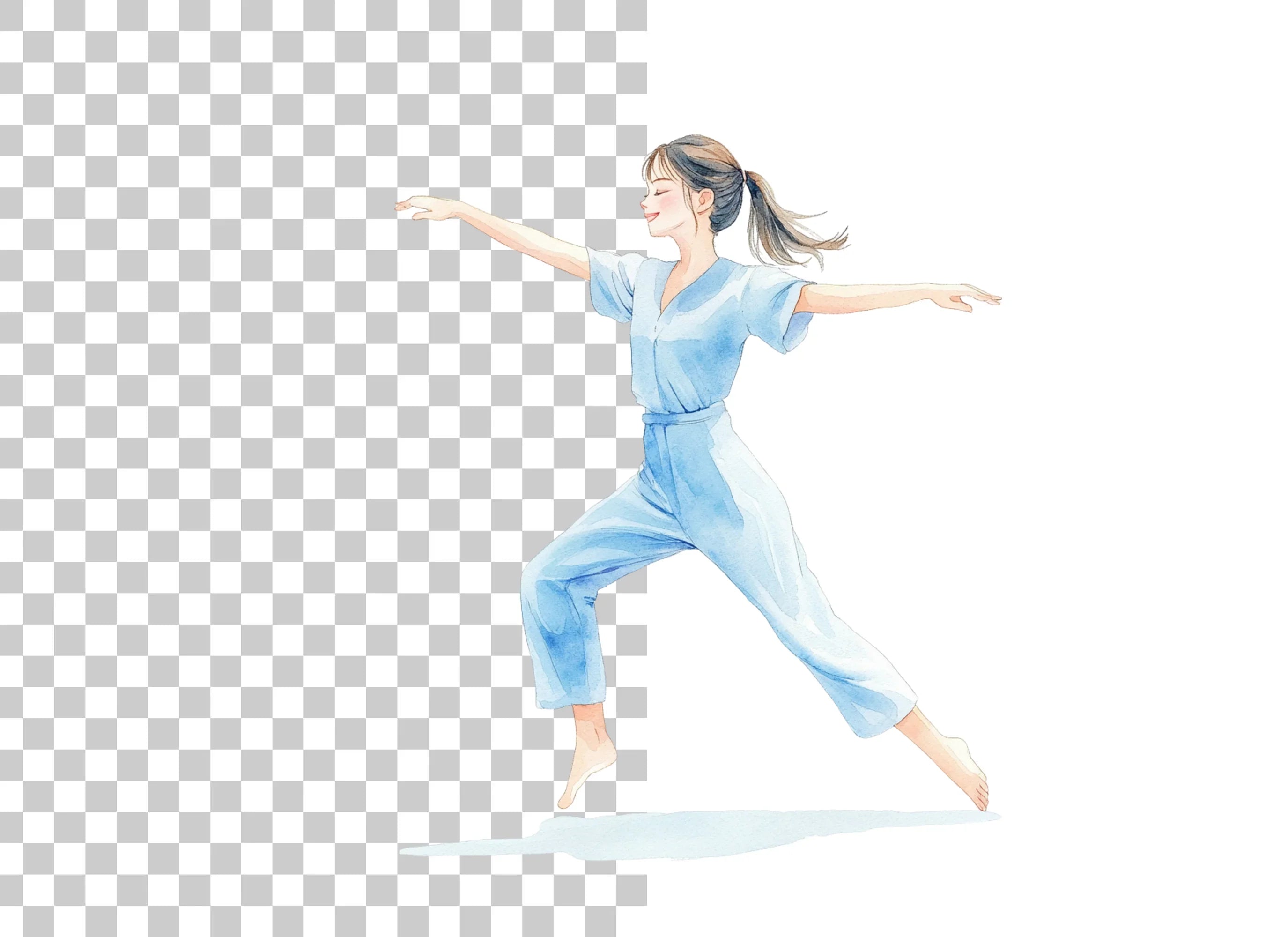 Yoga Pose Woman Clipart Bundle