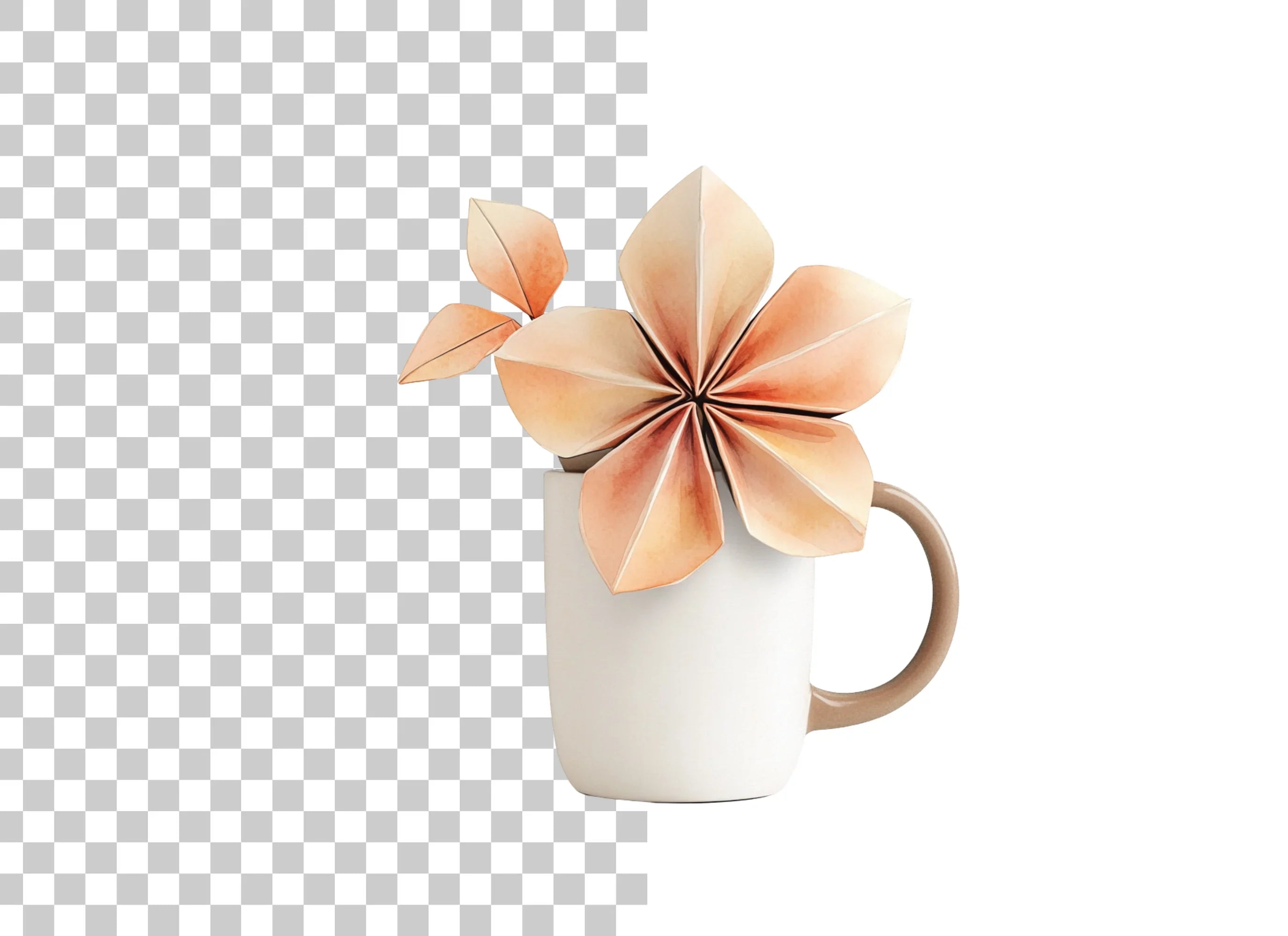 Origami Flower Clipart Bundle