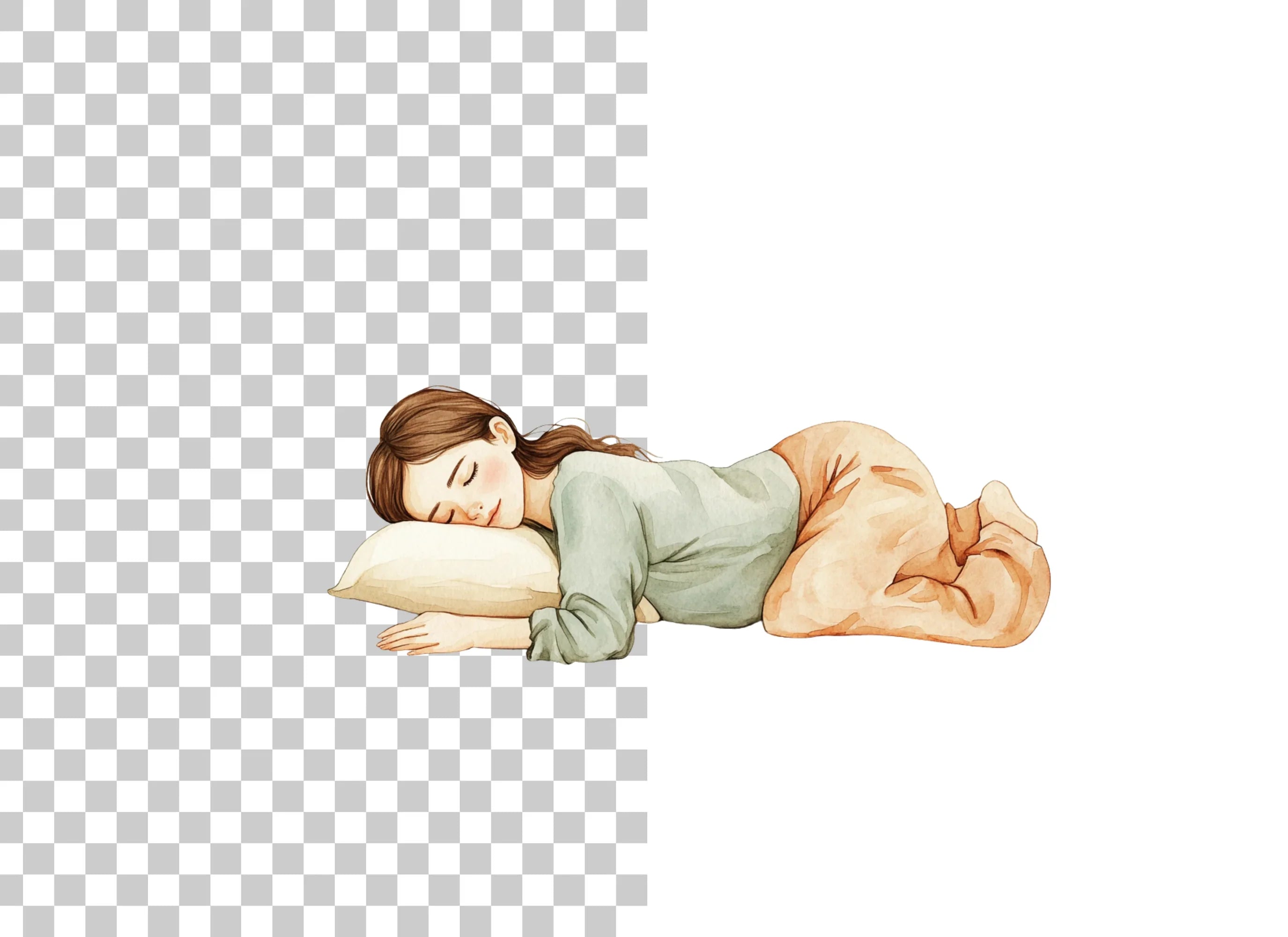 Sleeping Woman Clipart Bundle