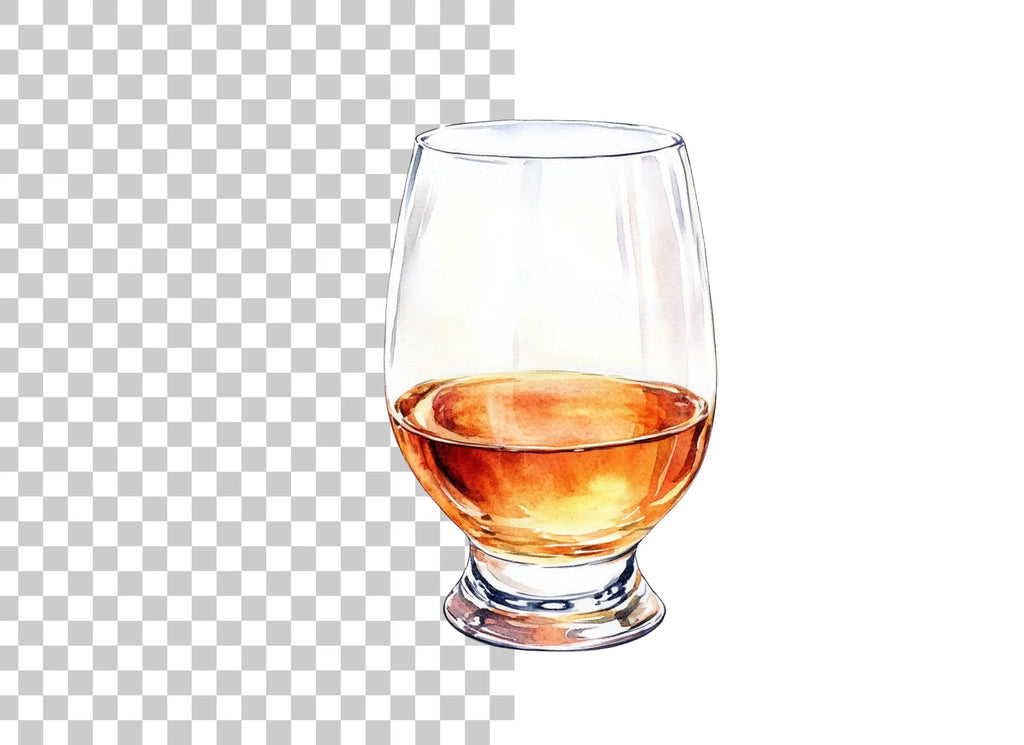 Whiskey Glass Clipart Bundle