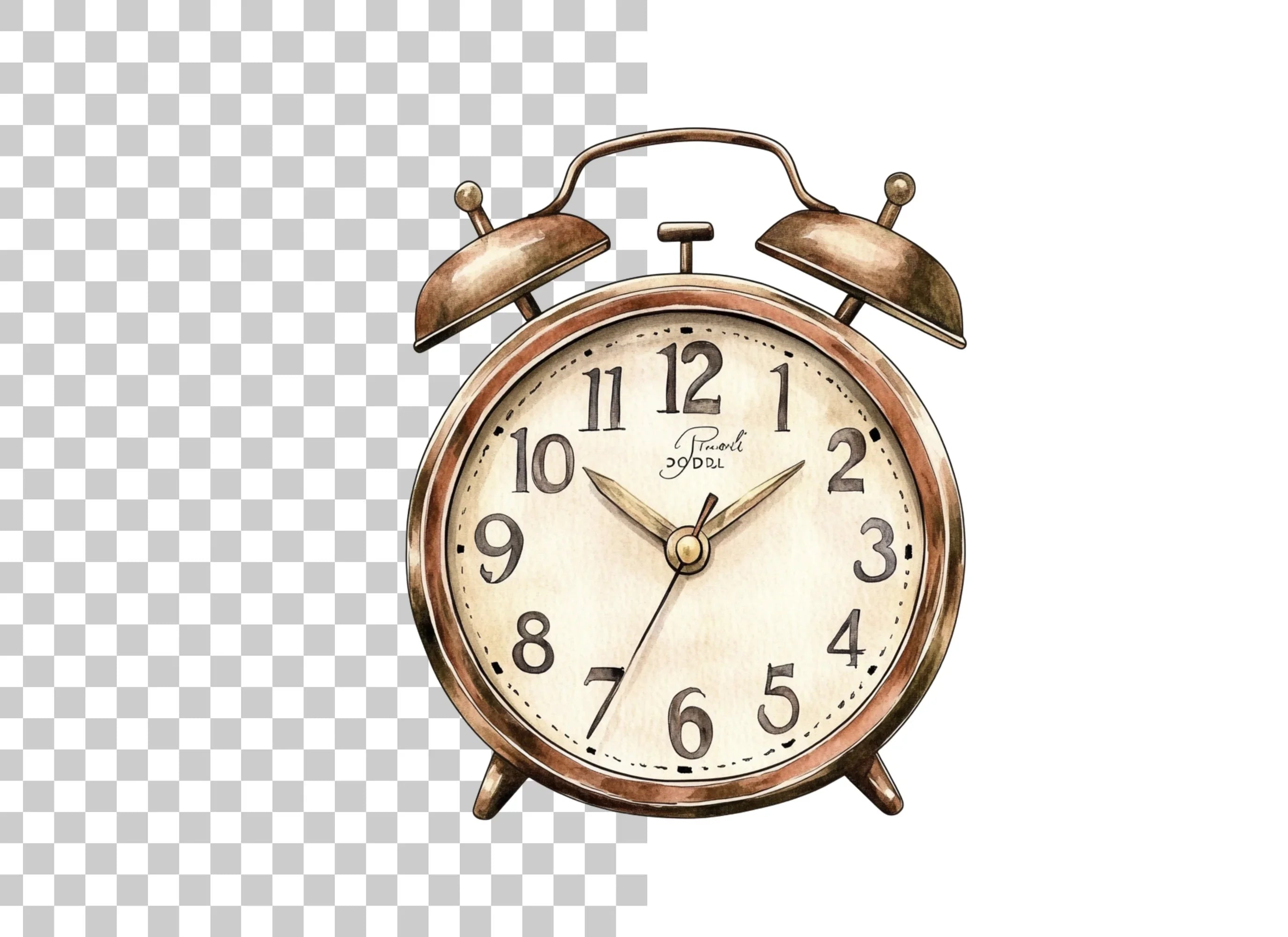 Vintage Alarm Clock Clipart Bundle