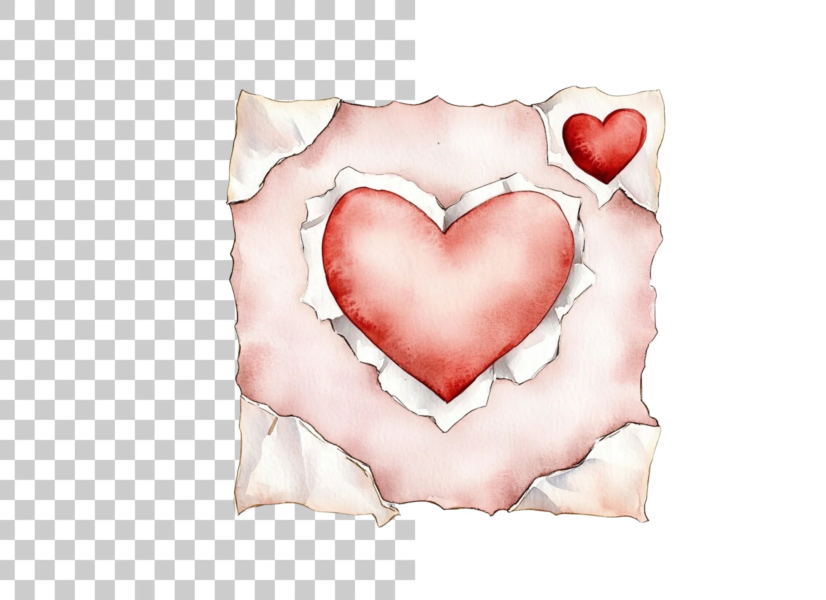 Torn Heart Clipart Bundle