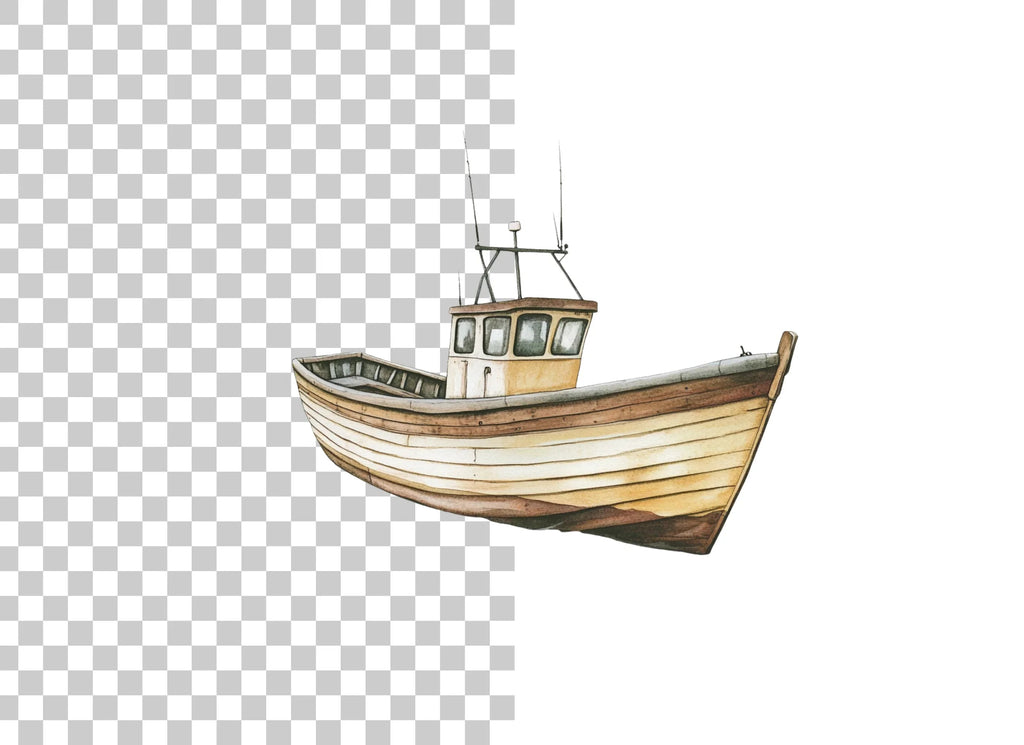 Fishing Boat Clipart Bundle