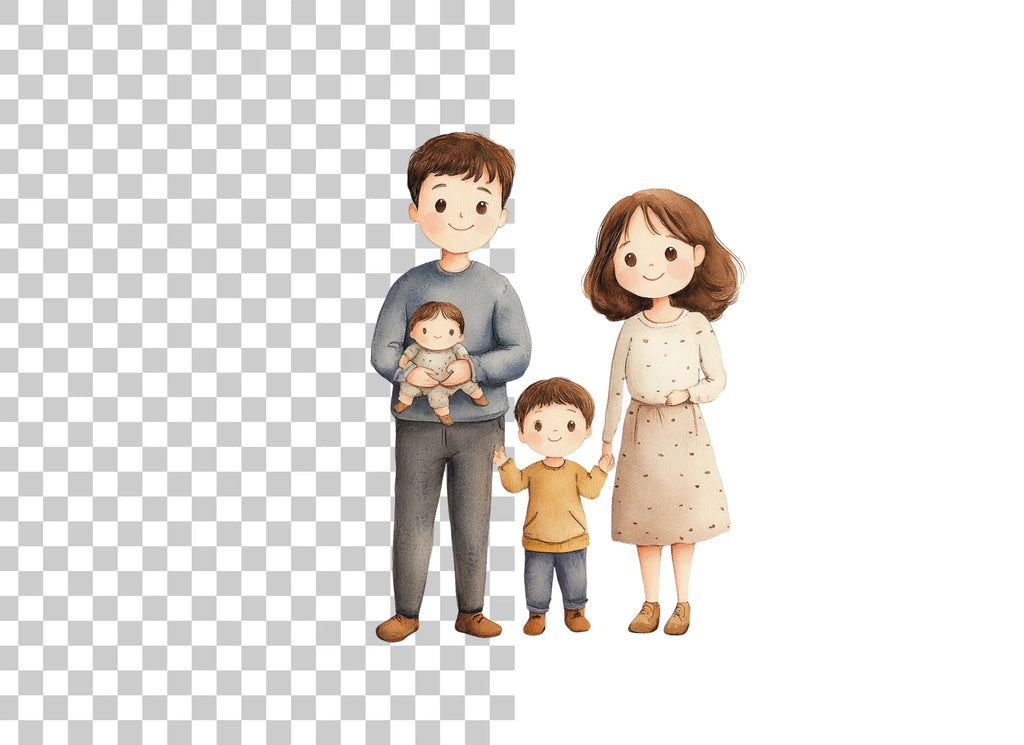 Diverse Family Moments Clipart Bundle