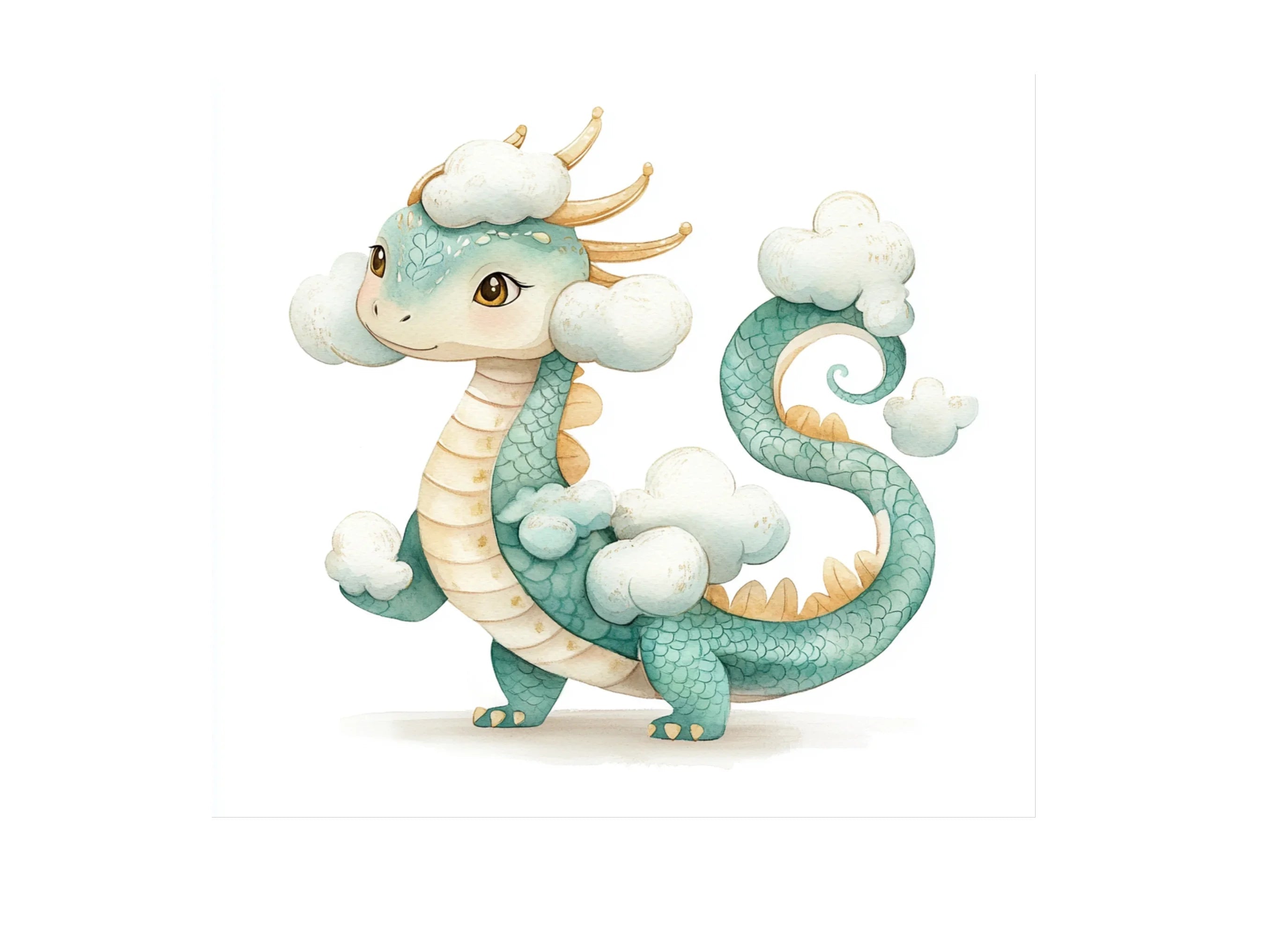 Cute Baby Dragon Clipart Bundle