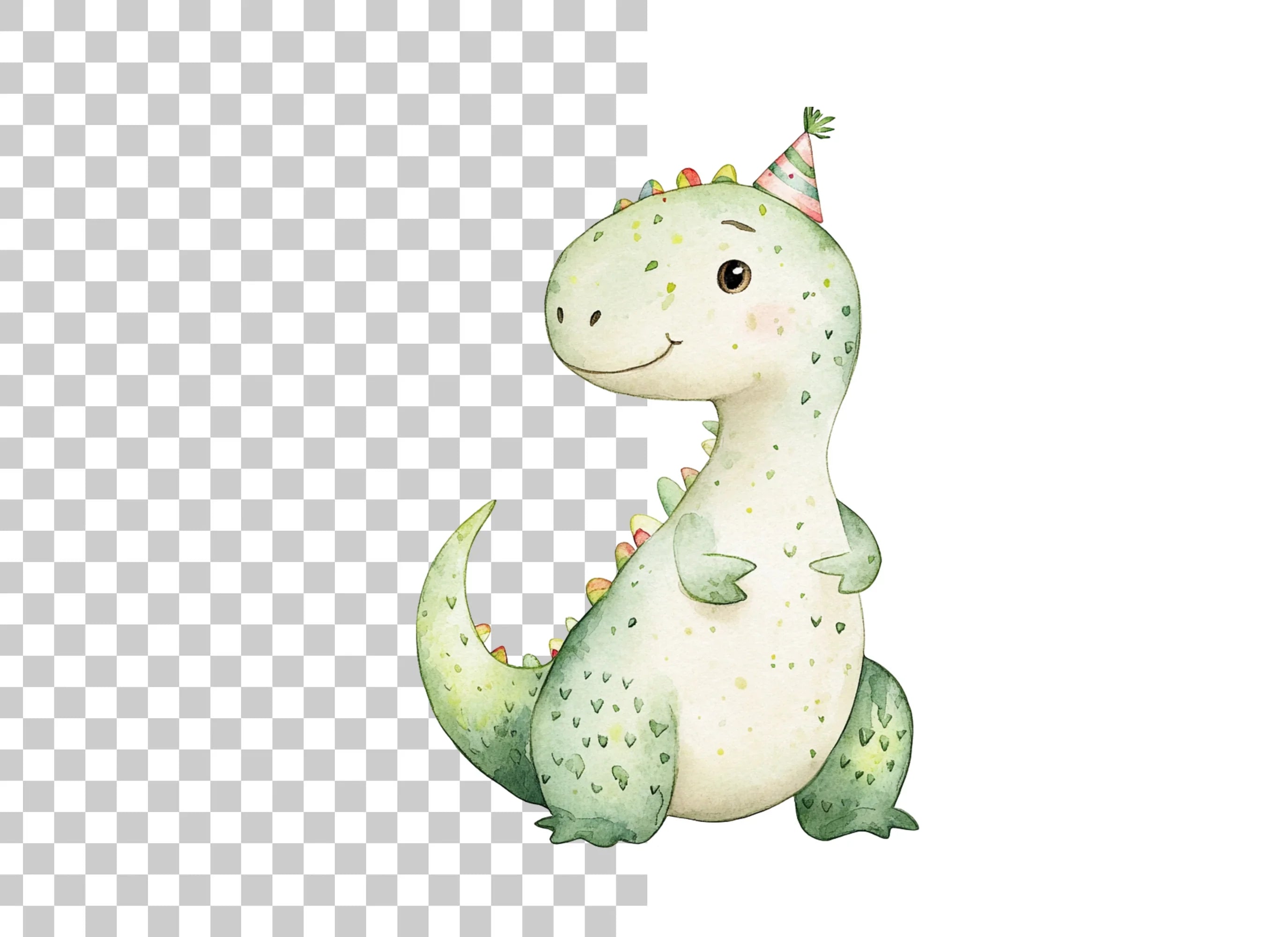 Adorable Baby Dinosaur Birthday Clipart Bundle