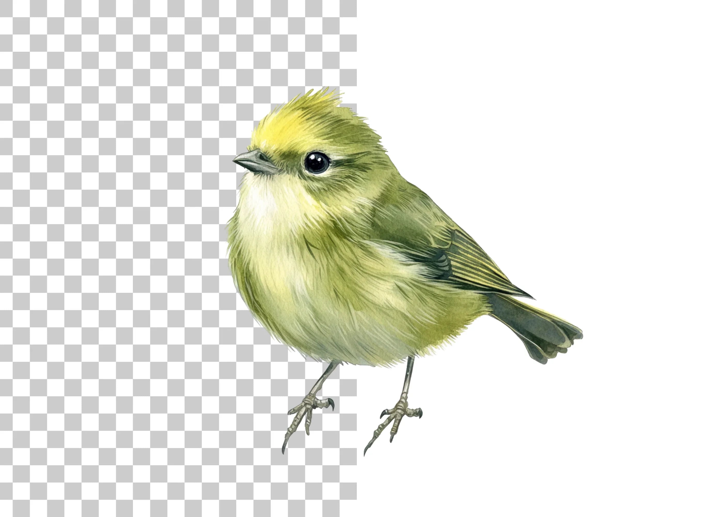 Cute Green Bird Clipart Bundle