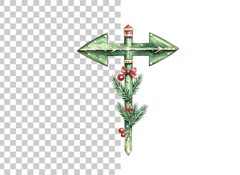 Christmas Arrow Sign Clipart Bundle
