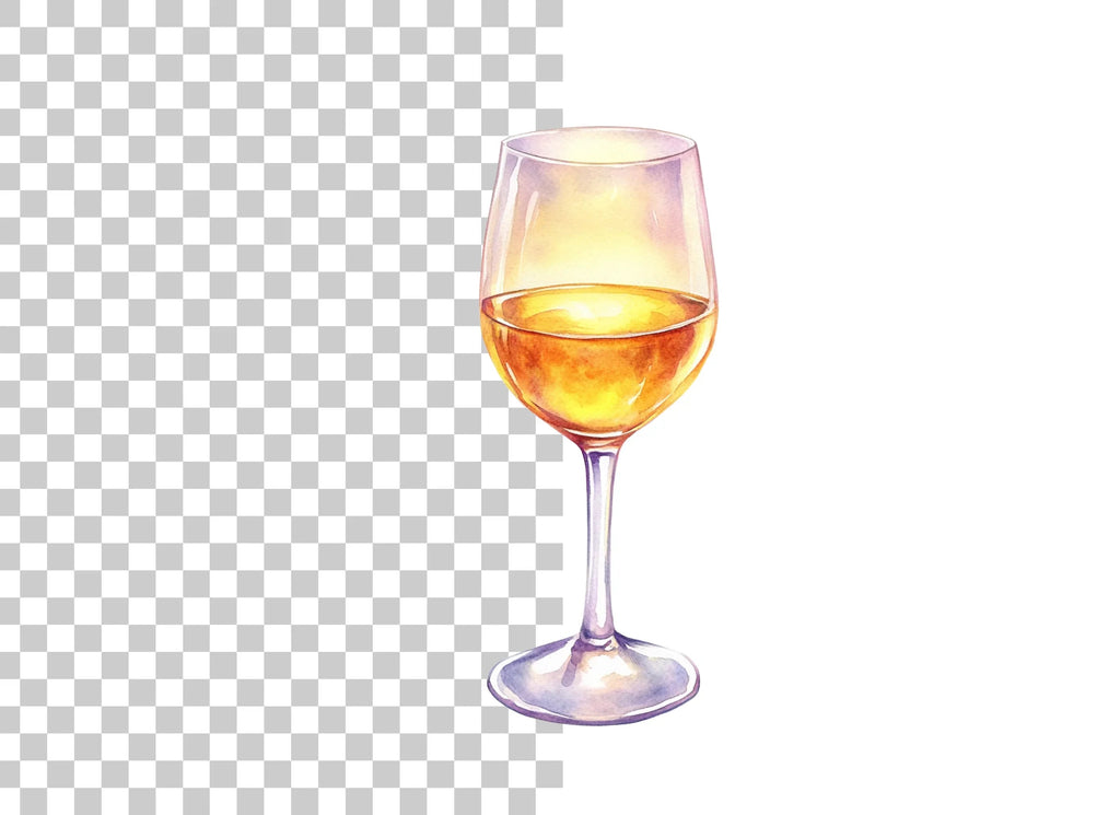 Elegant Wine Glass Clipart Bundle