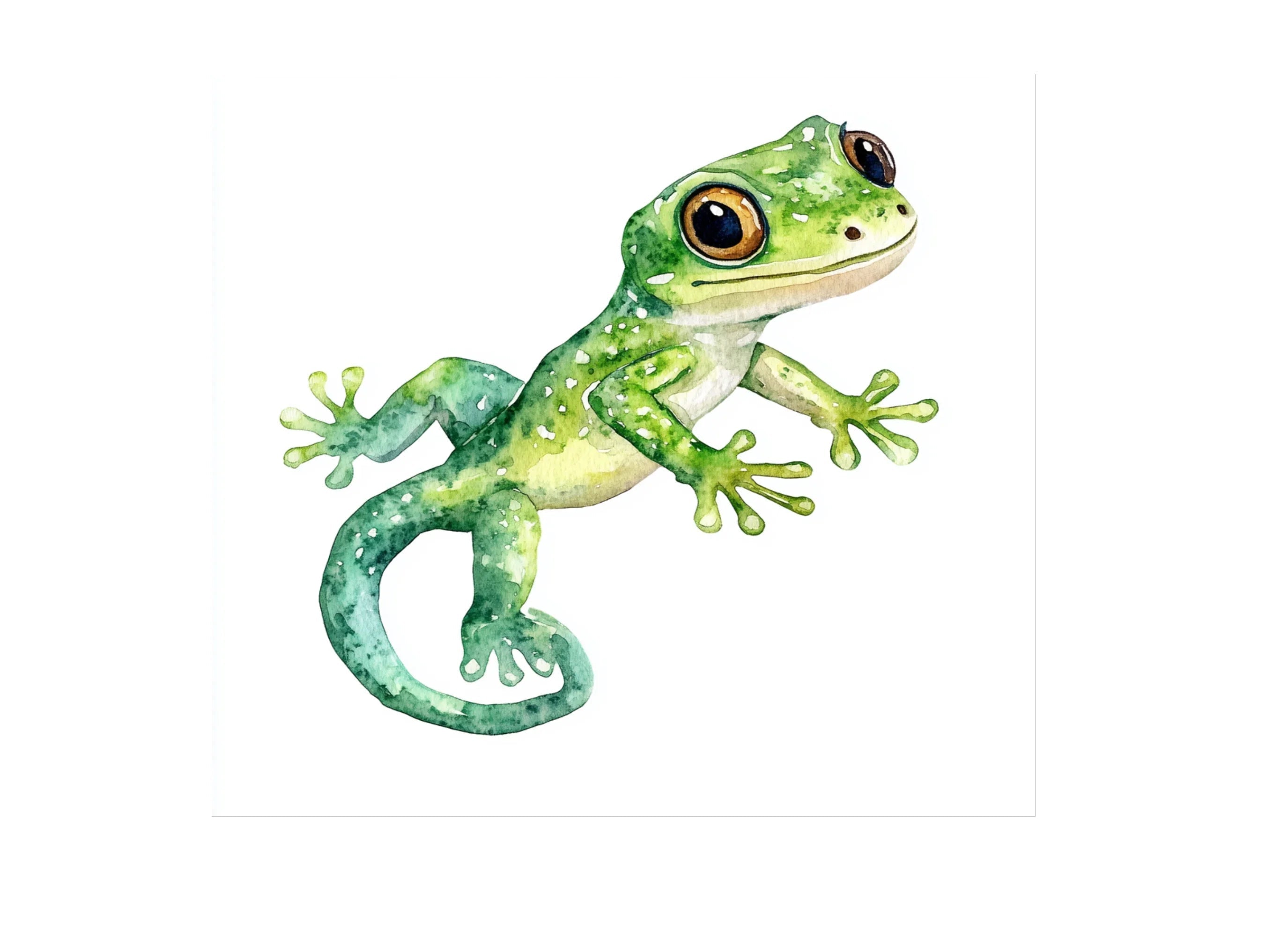 Cute Gecko Clipart Bundle