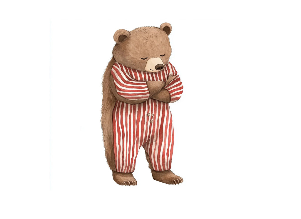 Tired Bear Kids Clipart Bundle