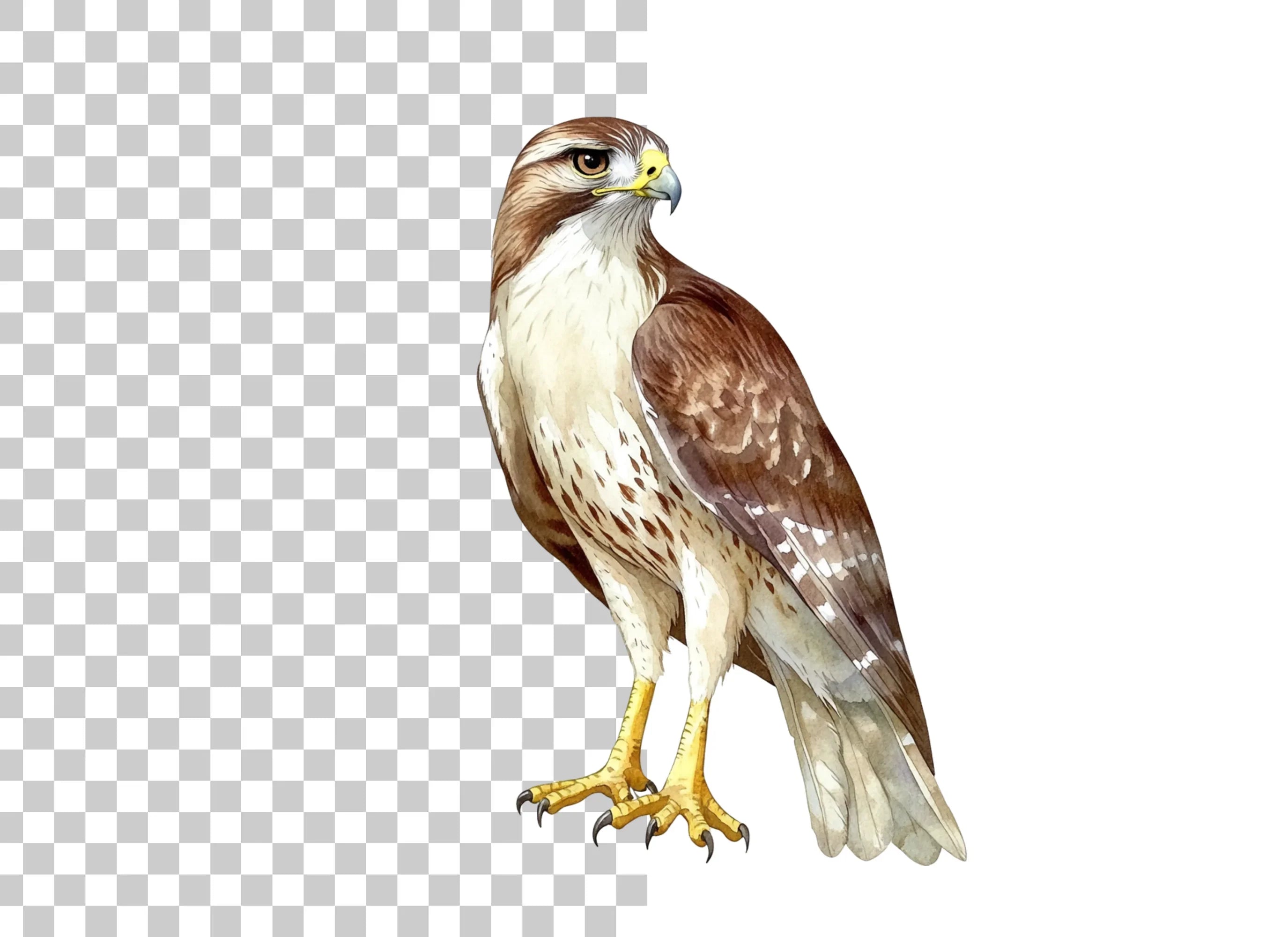 Majestic Red Tailed Hawk Clipart Bundle