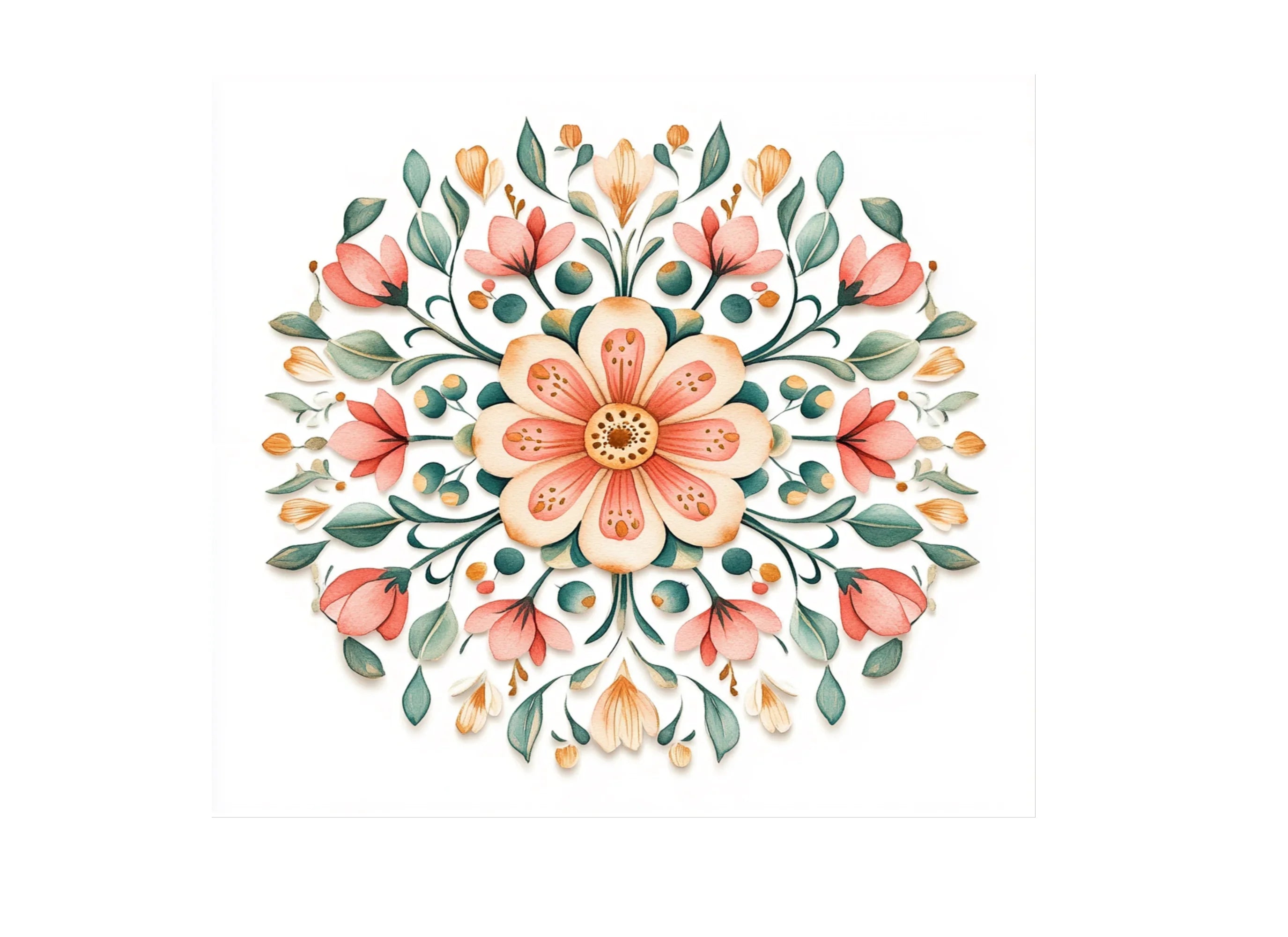 Elegant Floral Mandala Clipart Bundle