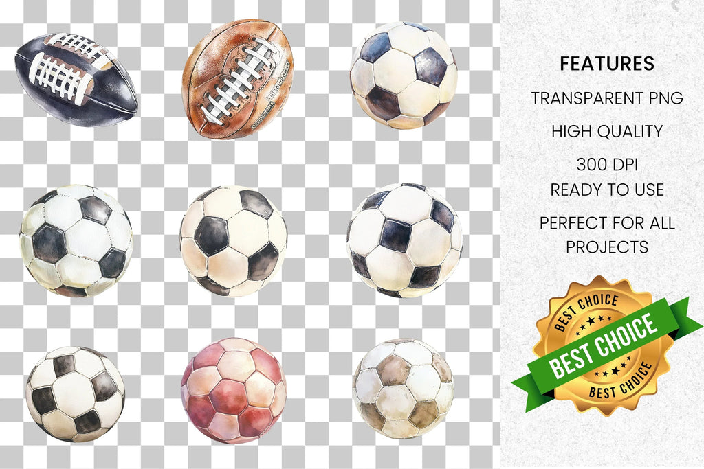 Sports Balls Clipart Bundle
